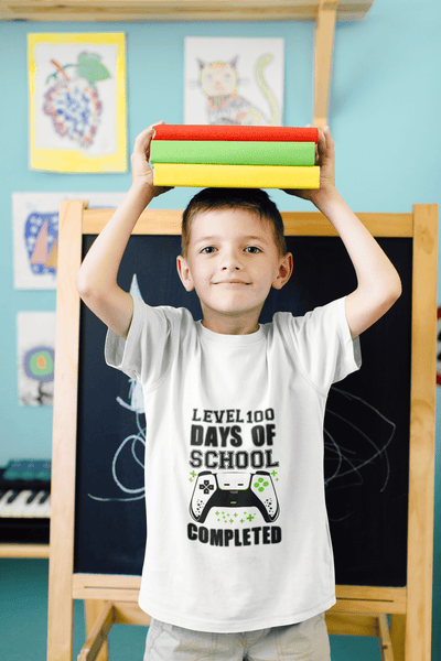 Level 100 Days of School Completed DTF Transfer – Gamer - Themed School Milestone 🎮🏆 - KT SUBLIMATION, DTF AND MORE LLC