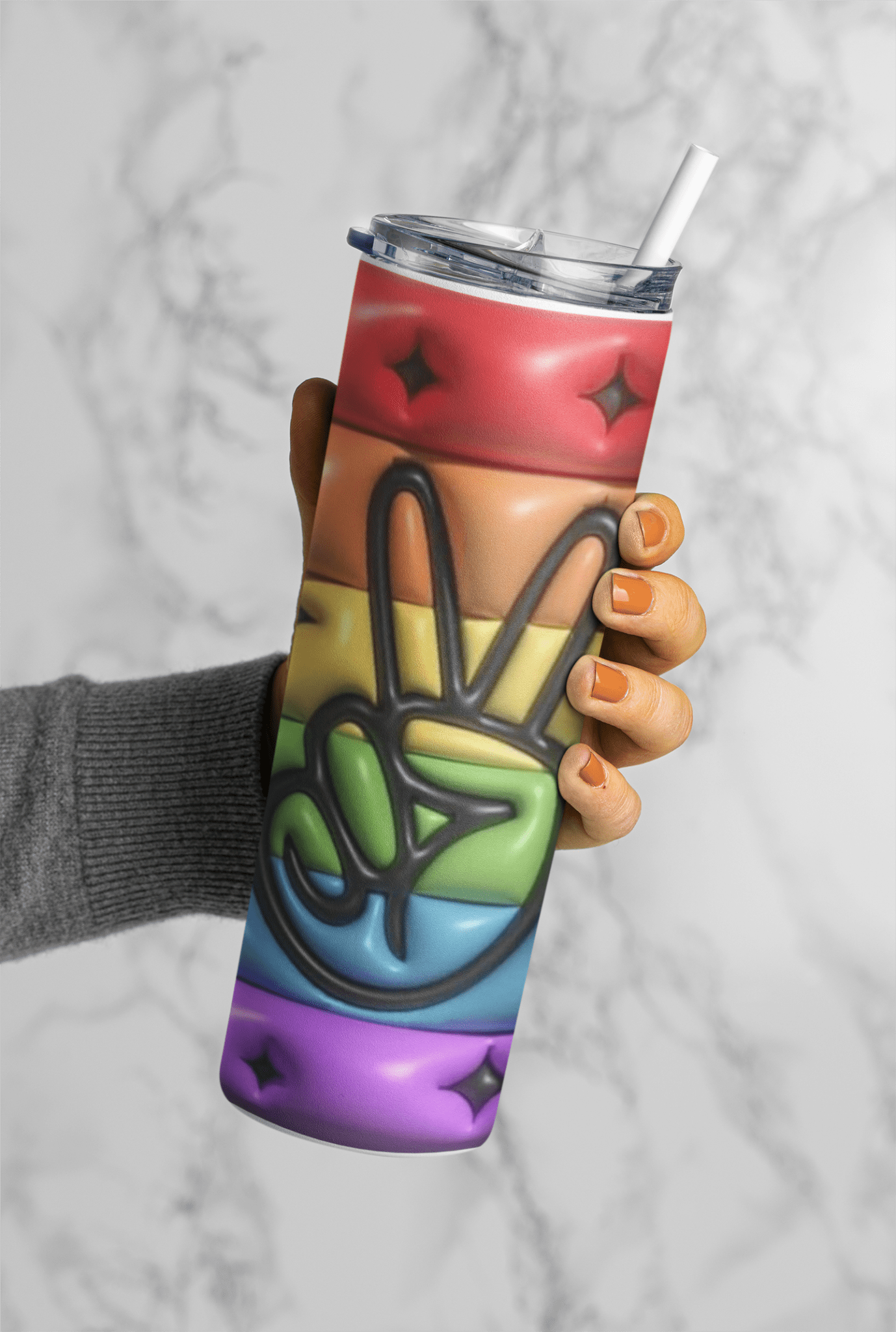 LGBTQ+ 20oz Tumbler Sublimation Print – Ready to Press