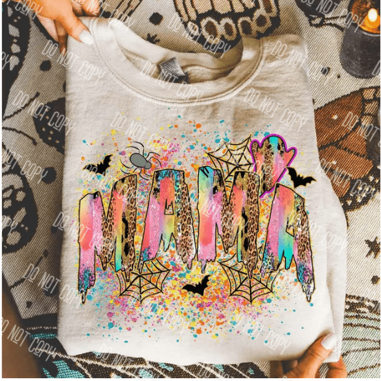Mama Halloween DTF Transfer – Spooky Season Vibes for Custom Tees & Hoodies - KT SUBLIMATION, DTF AND MORE LLC