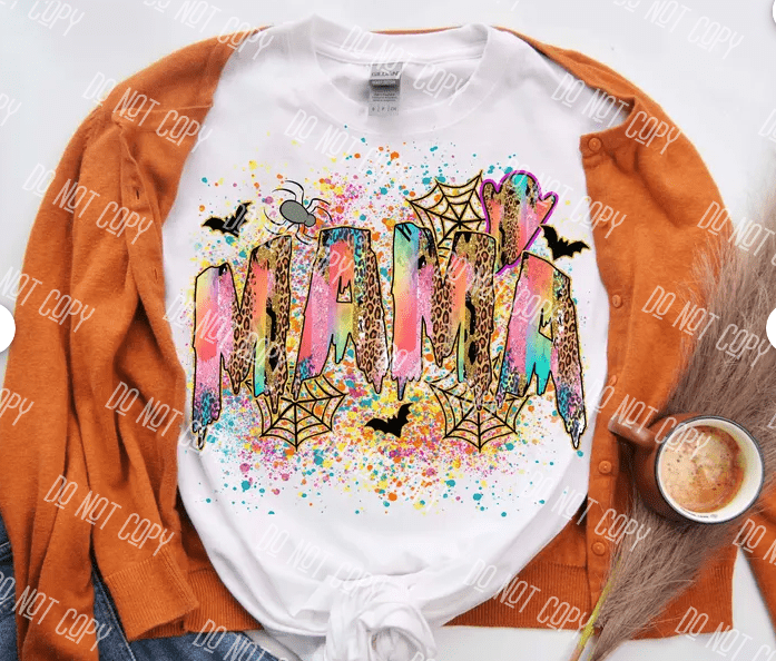 Mama Halloween DTF Transfer – Spooky Season Vibes for Custom Tees & Hoodies - KT SUBLIMATION, DTF AND MORE LLC