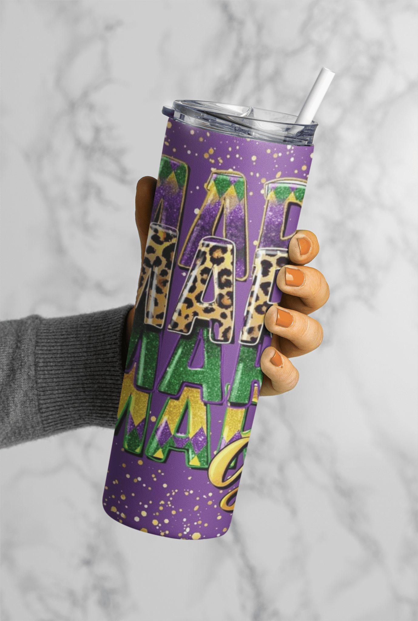 Mama mardi grass 20oz sublimation print