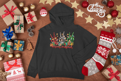 Merry Chirstmas skeleton hands DTF - KT SUBLIMATION, DTF AND MORE LLC