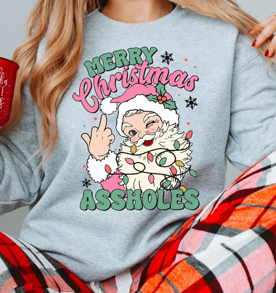 Merry Christmas Assholes DTF - KT SUBLIMATION, DTF AND MORE LLC