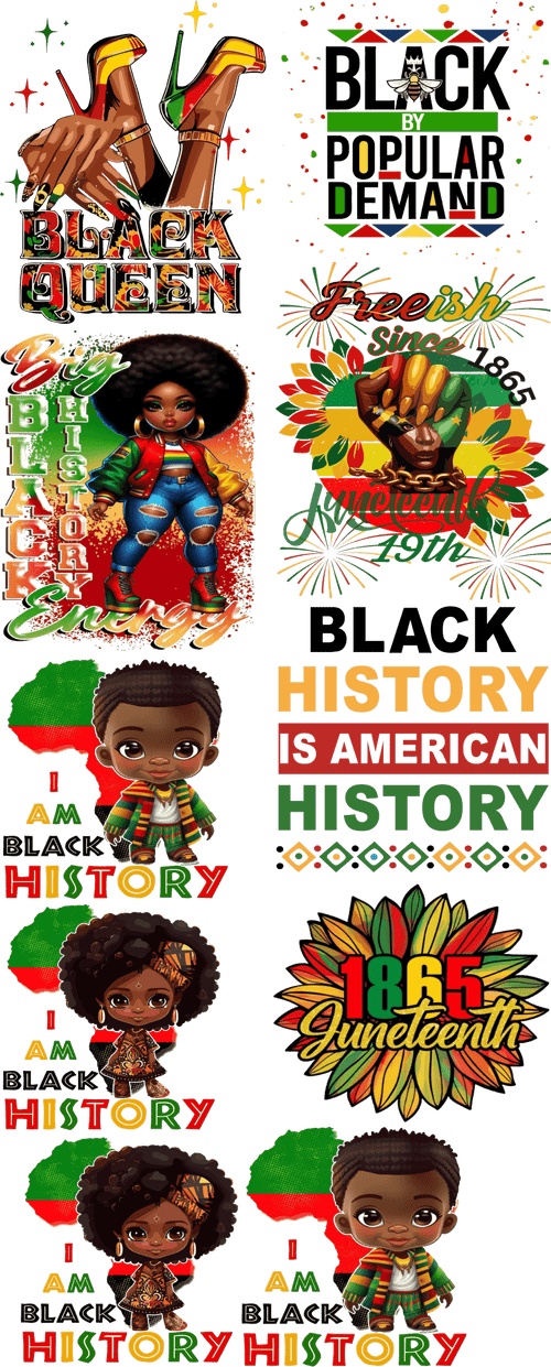 MLK Pre - Made Gang Sheet DTF | Ready - to - Press | Celebrate Martin Luther King Jr. - KT SUBLIMATION, DTF AND MORE LLC