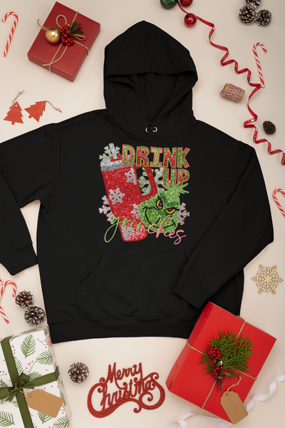 Drink up Grinches Transfer, Grinch Design DTF