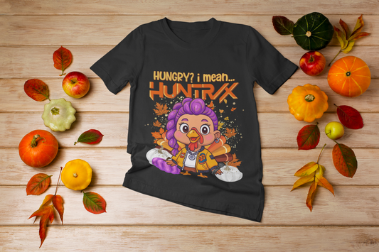 Huntrix K-Pop Thanksgiving DTF Transfer – Cute K-Idol Holiday Print | Ready-to-Press Turkey Day Shirt Design