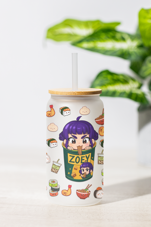 K-Pop 16oz UV DTF Wrap – Waterproof, Ready to Apply Cup Wrap for Libbey Glass Cans