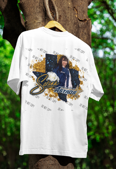 Selena & Astros DTF Transfer | Ready to Press Design

