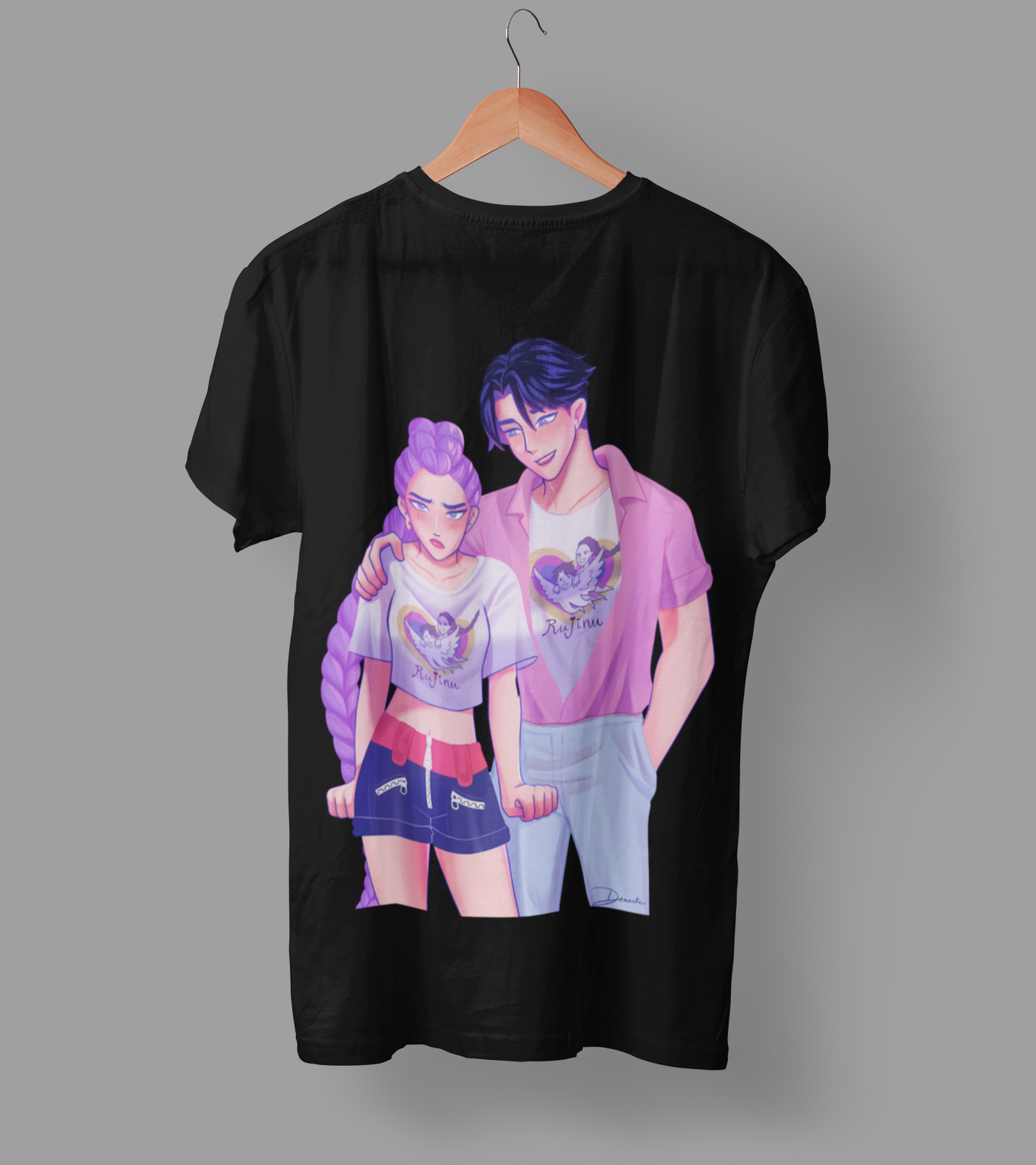 K-Pop Demon Hunter DTF Transfer | Ready-to-Press Anime-Inspired Design