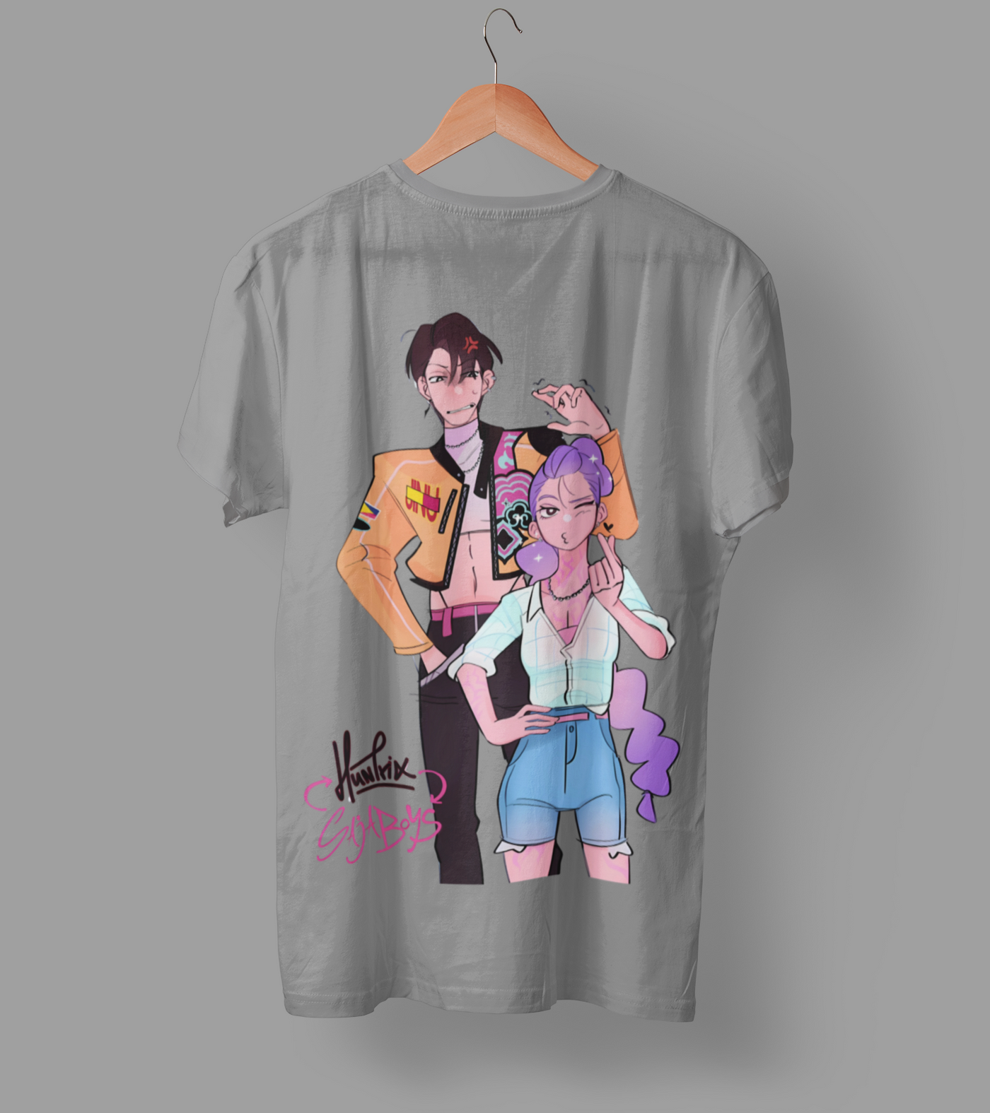 K-Pop Demon Hunter DTF Transfer | Ready-to-Press Anime-Inspired Design