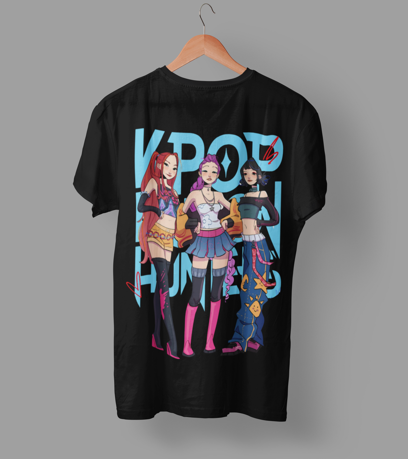 K-Pop Demon Hunter DTF Transfer | Ready-to-Press Anime-Inspired Design