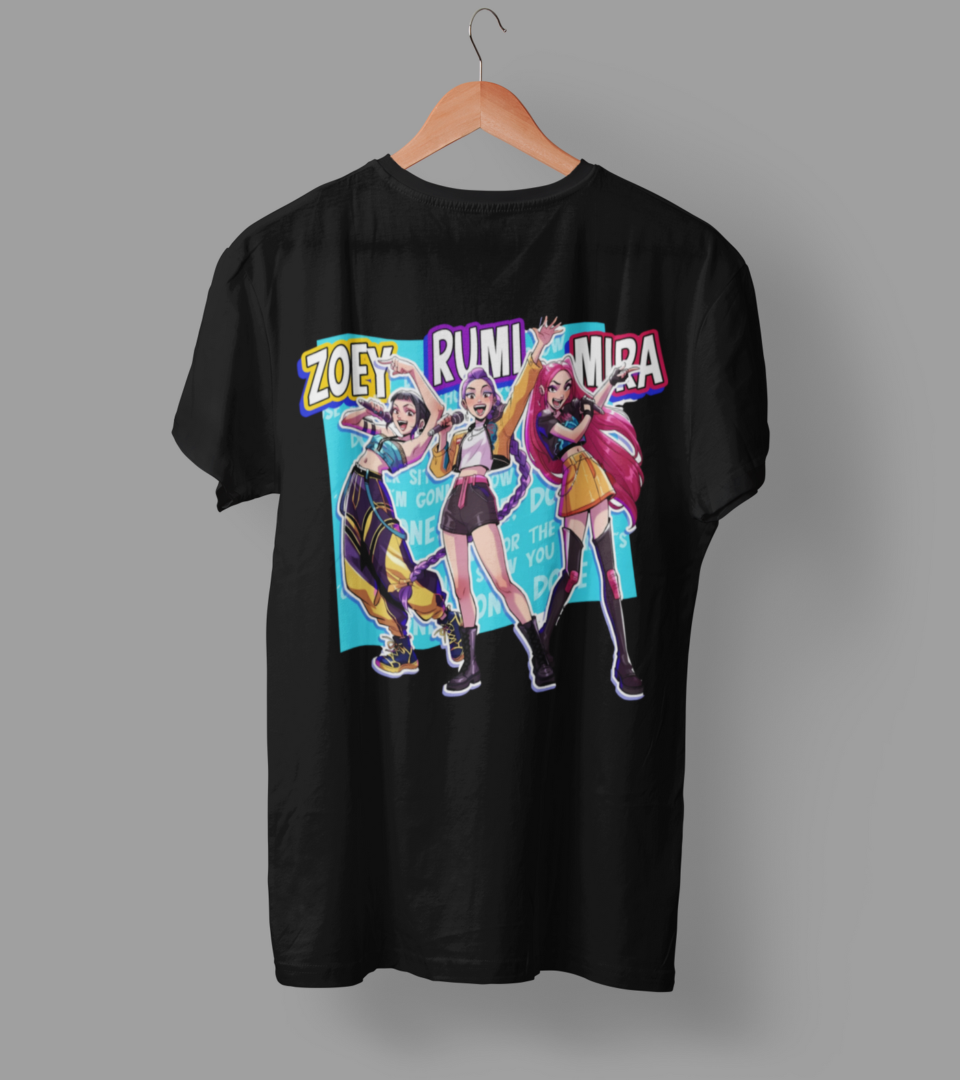 K-Pop Demon Hunter DTF Transfer | Ready-to-Press Anime-Inspired Design