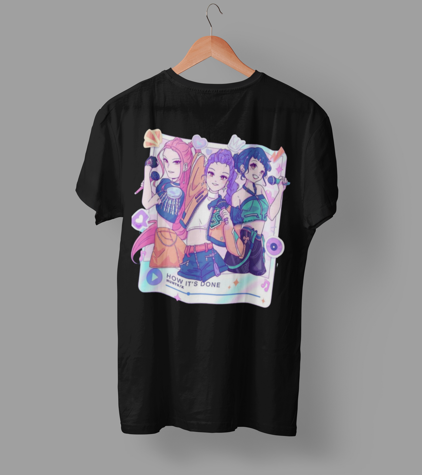 K-Pop Demon Hunter DTF Transfer | Ready-to-Press Anime-Inspired Design