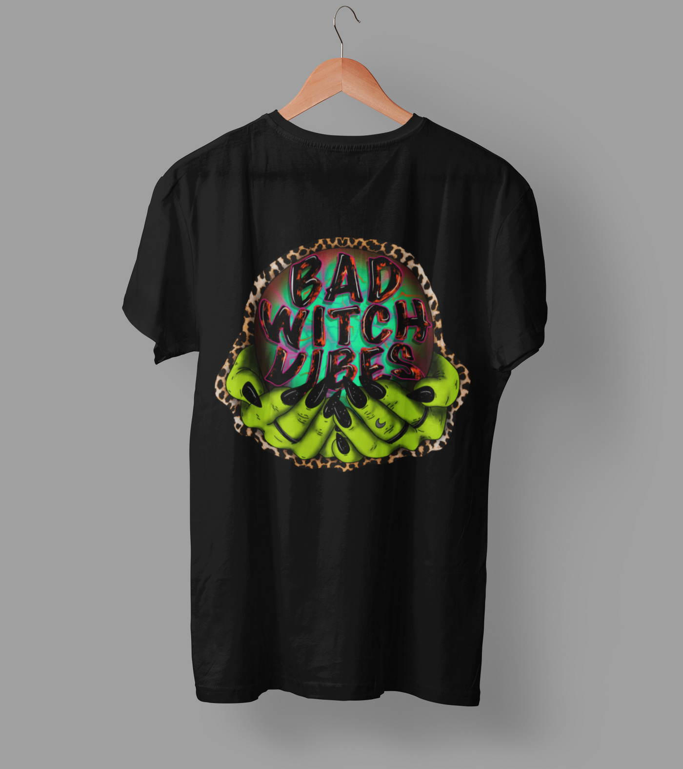 Bad Witch Vibes DTF Transfer – Spooky Cute Halloween Design, Ready to Press