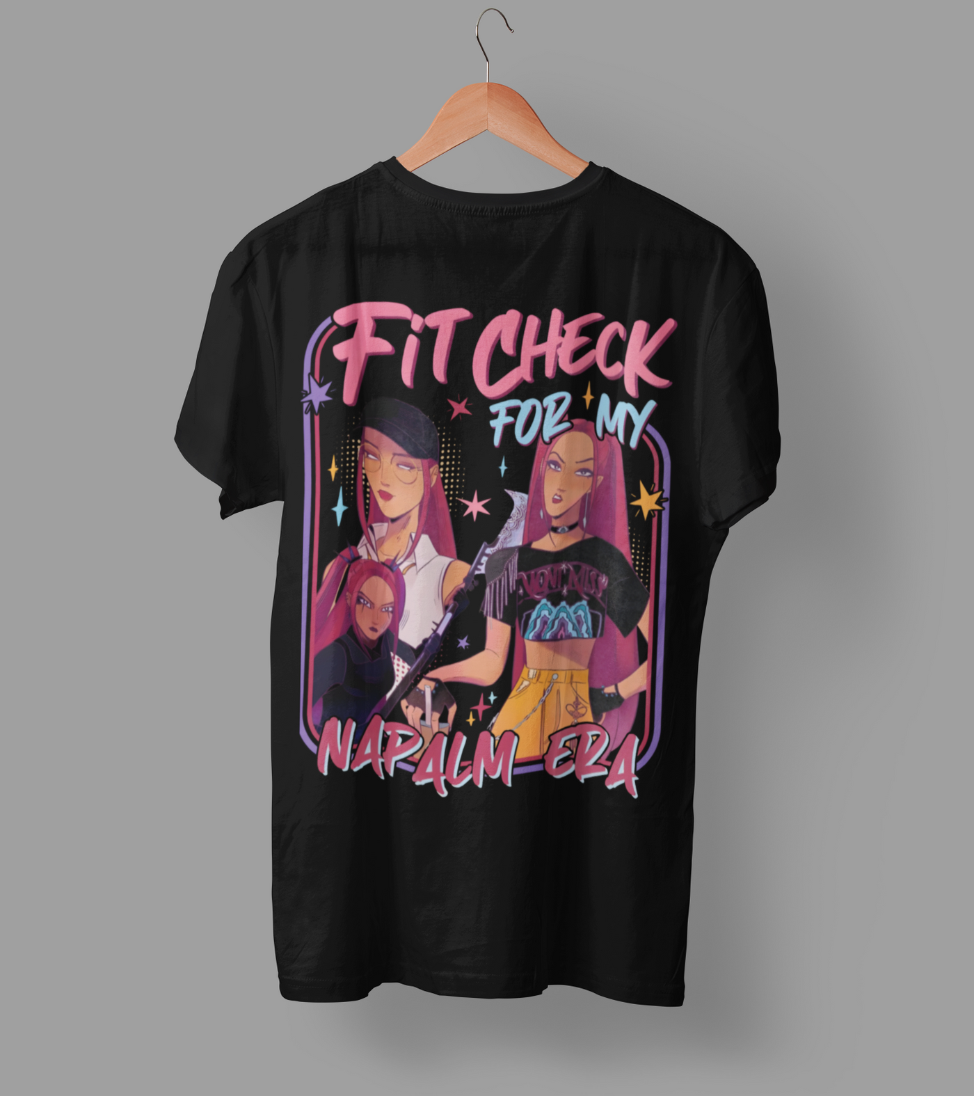 K-Pop Demon Hunter DTF Transfer | Ready-to-Press Anime-Inspired Design