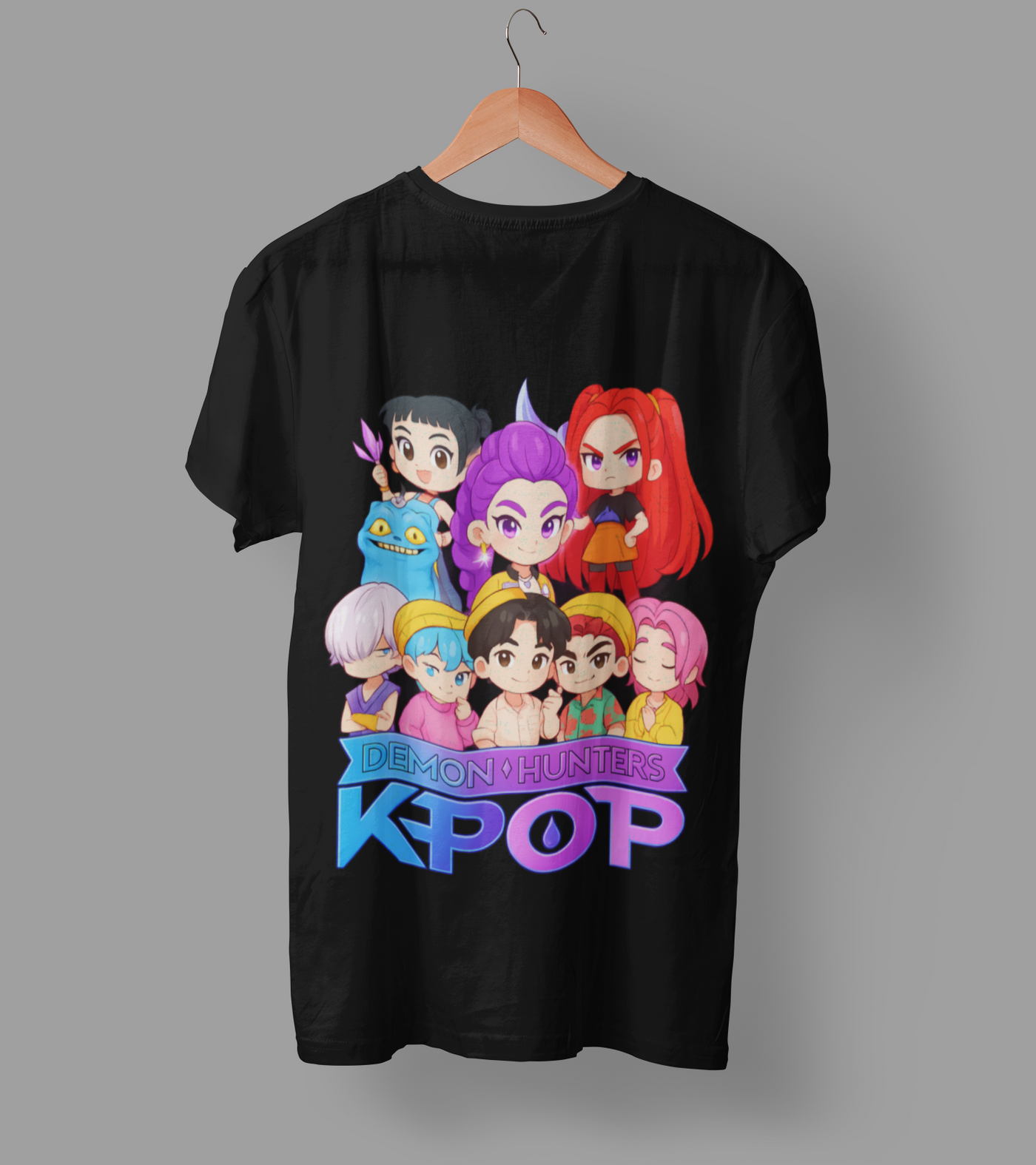 K-Pop Demon Hunter DTF Transfer | Ready-to-Press Anime-Inspired Design