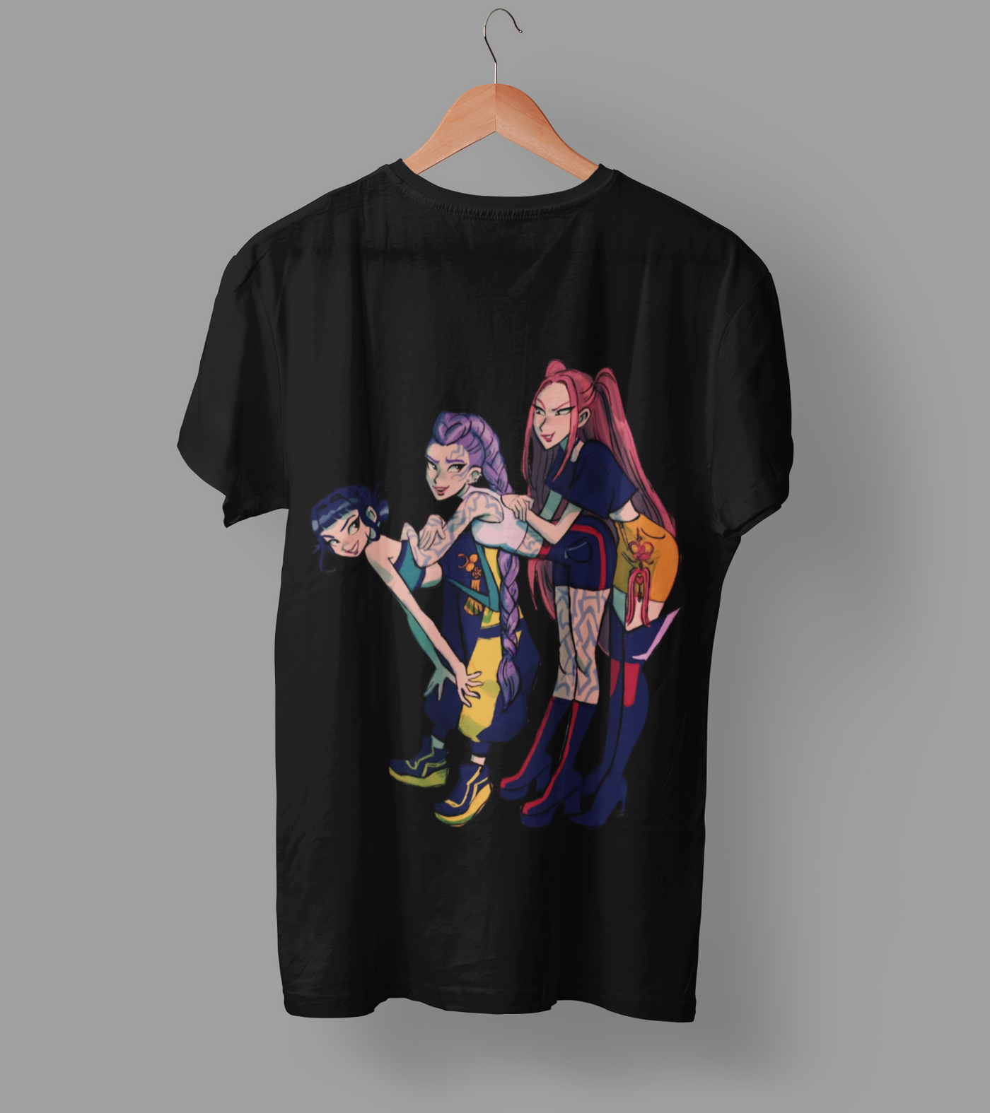 K-Pop Demon Hunter DTF Transfer | Ready-to-Press Anime-Inspired Design