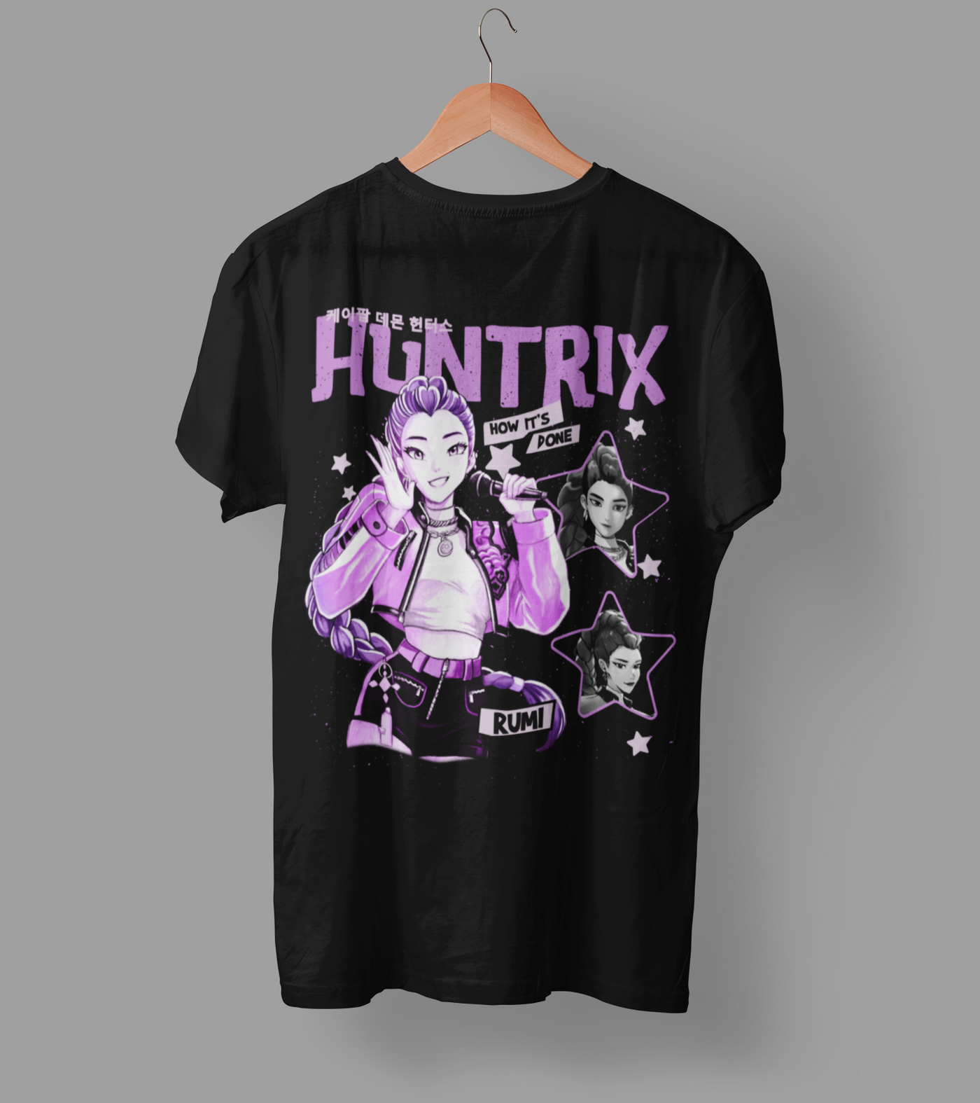 K-Pop Demon Hunter DTF Transfer | Ready-to-Press Anime-Inspired Design