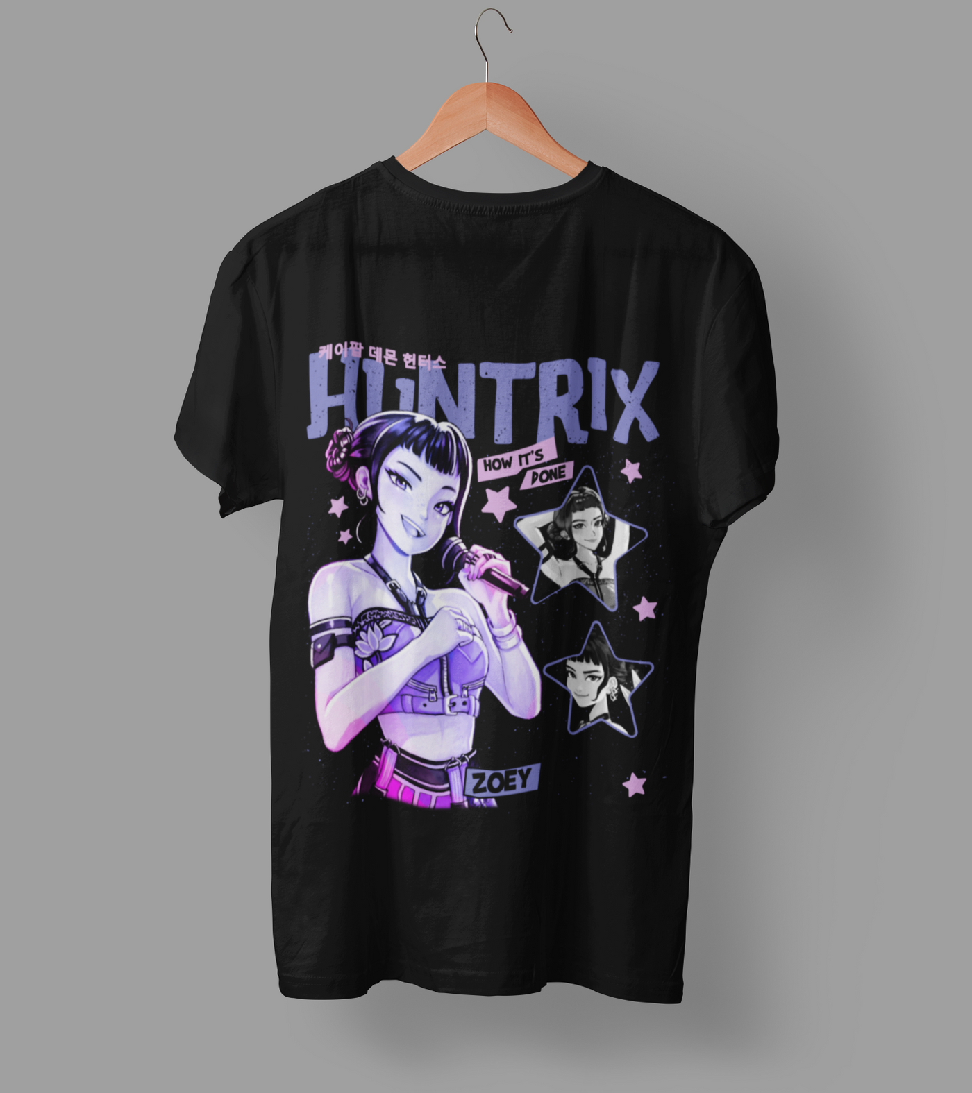K-Pop Demon Hunter DTF Transfer | Ready-to-Press Anime-Inspired Design