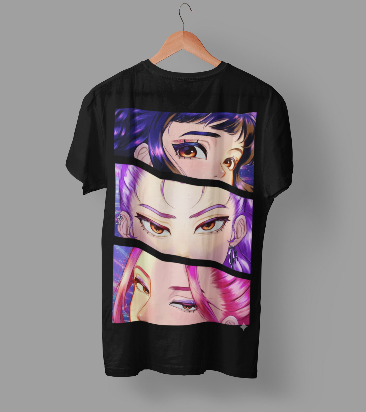 K-Pop Demon Hunter DTF Transfer | Ready-to-Press Anime-Inspired Design