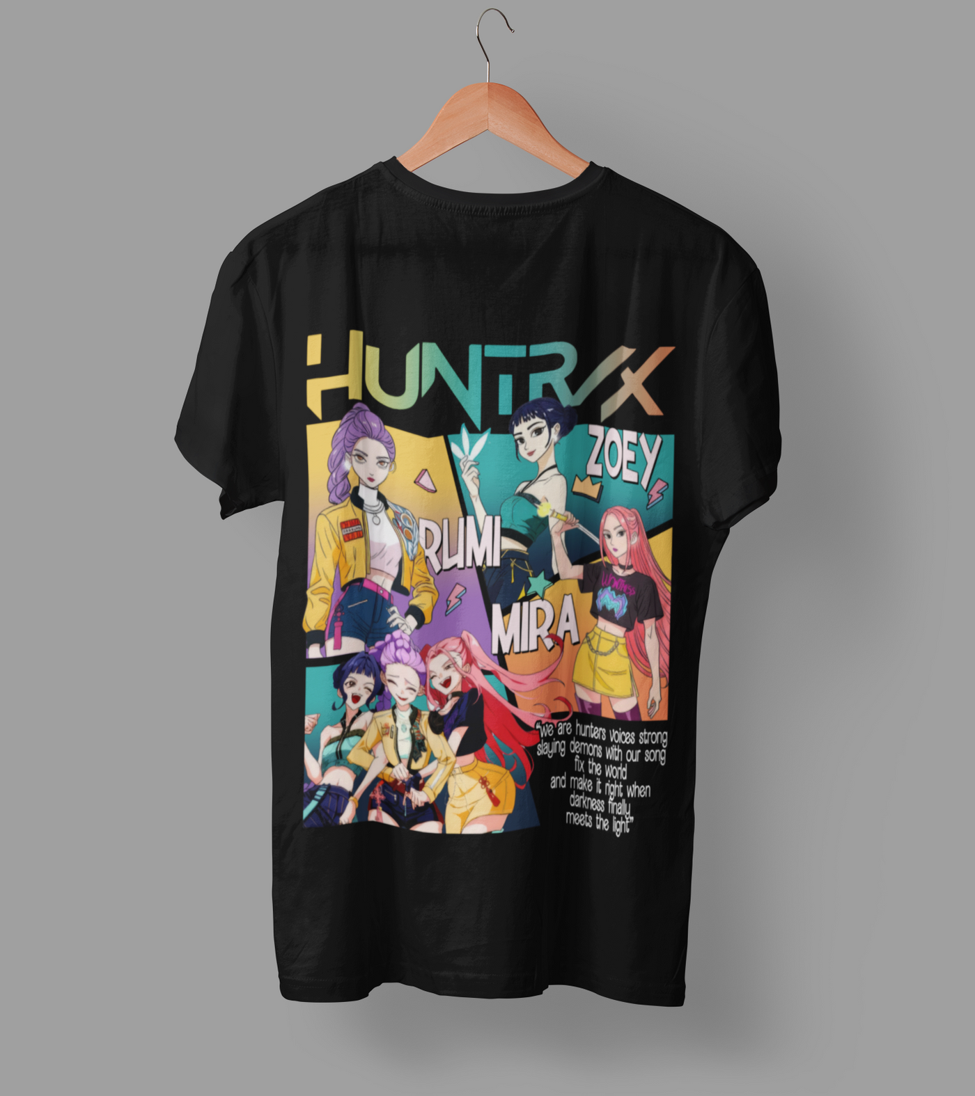 K-Pop Demon Hunter DTF Transfer | Ready-to-Press Anime-Inspired Design