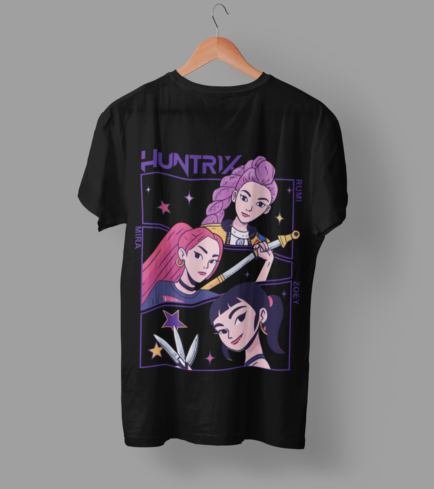 K-Pop Demon Hunter DTF Transfer | Ready-to-Press Anime-Inspired Design