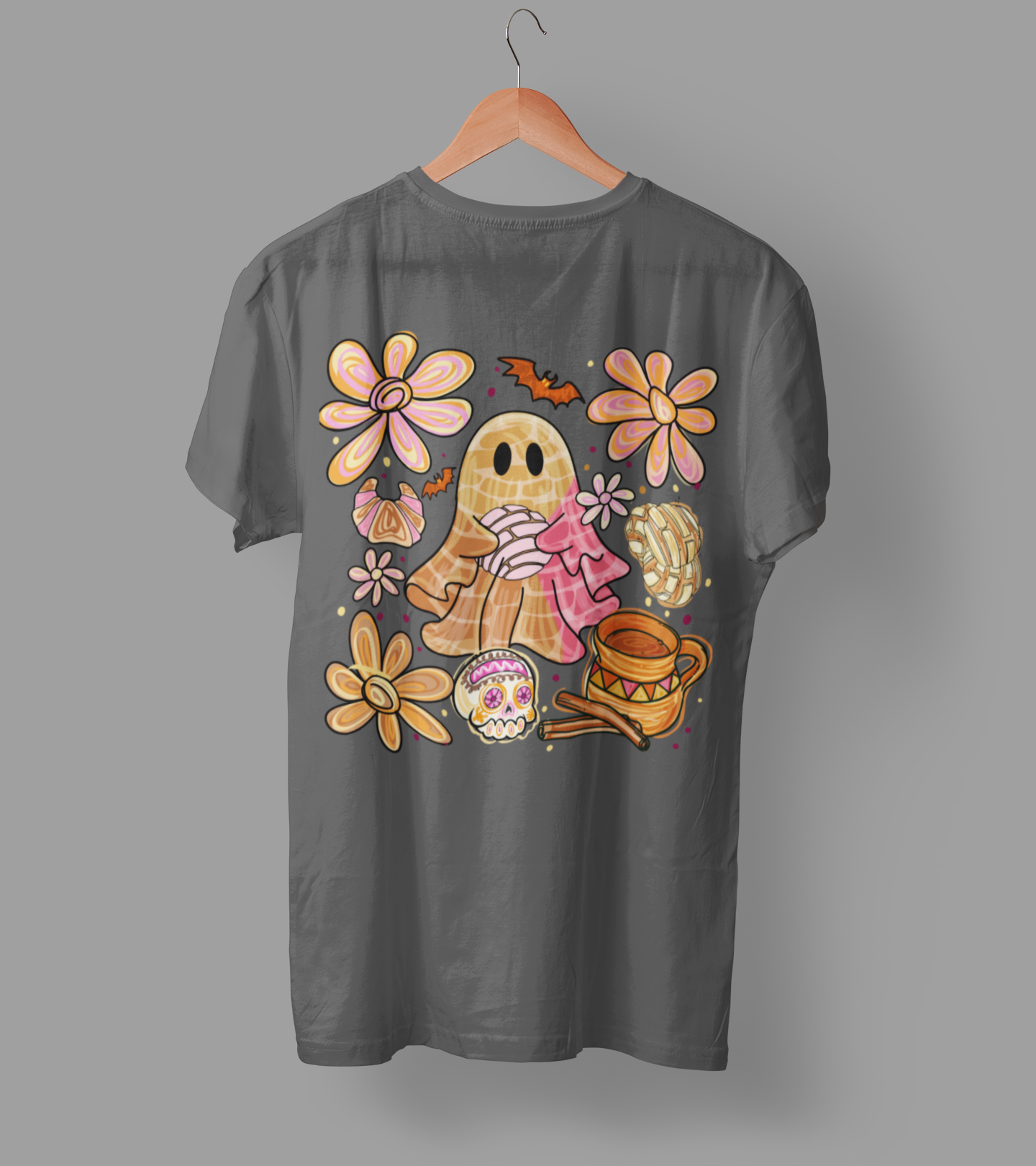 Conchas Fall DTF Transfer – Spooky Vintage Cartoon Ready-to-Press Design