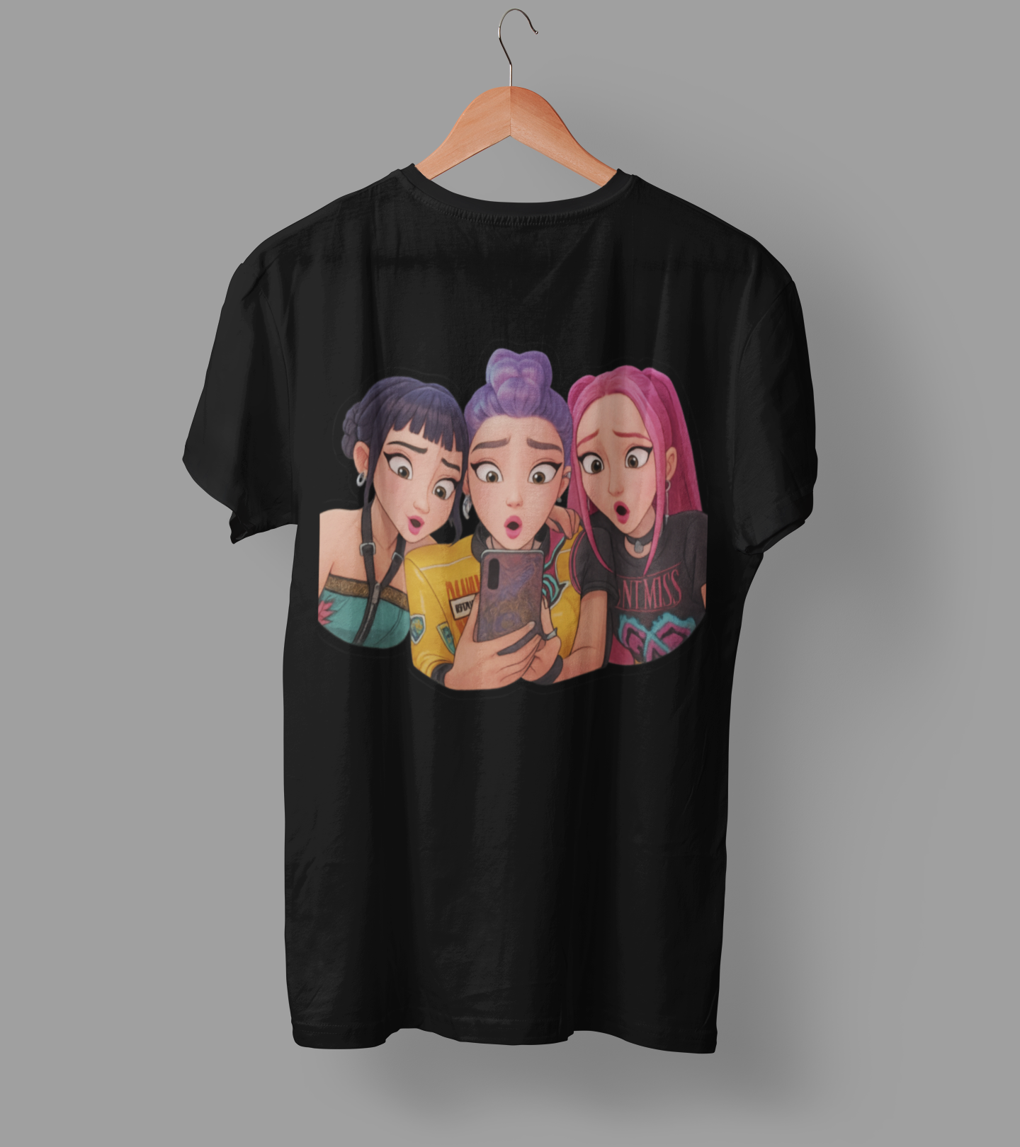 K-Pop Demon Hunter DTF Transfer | Ready-to-Press Anime-Inspired Design