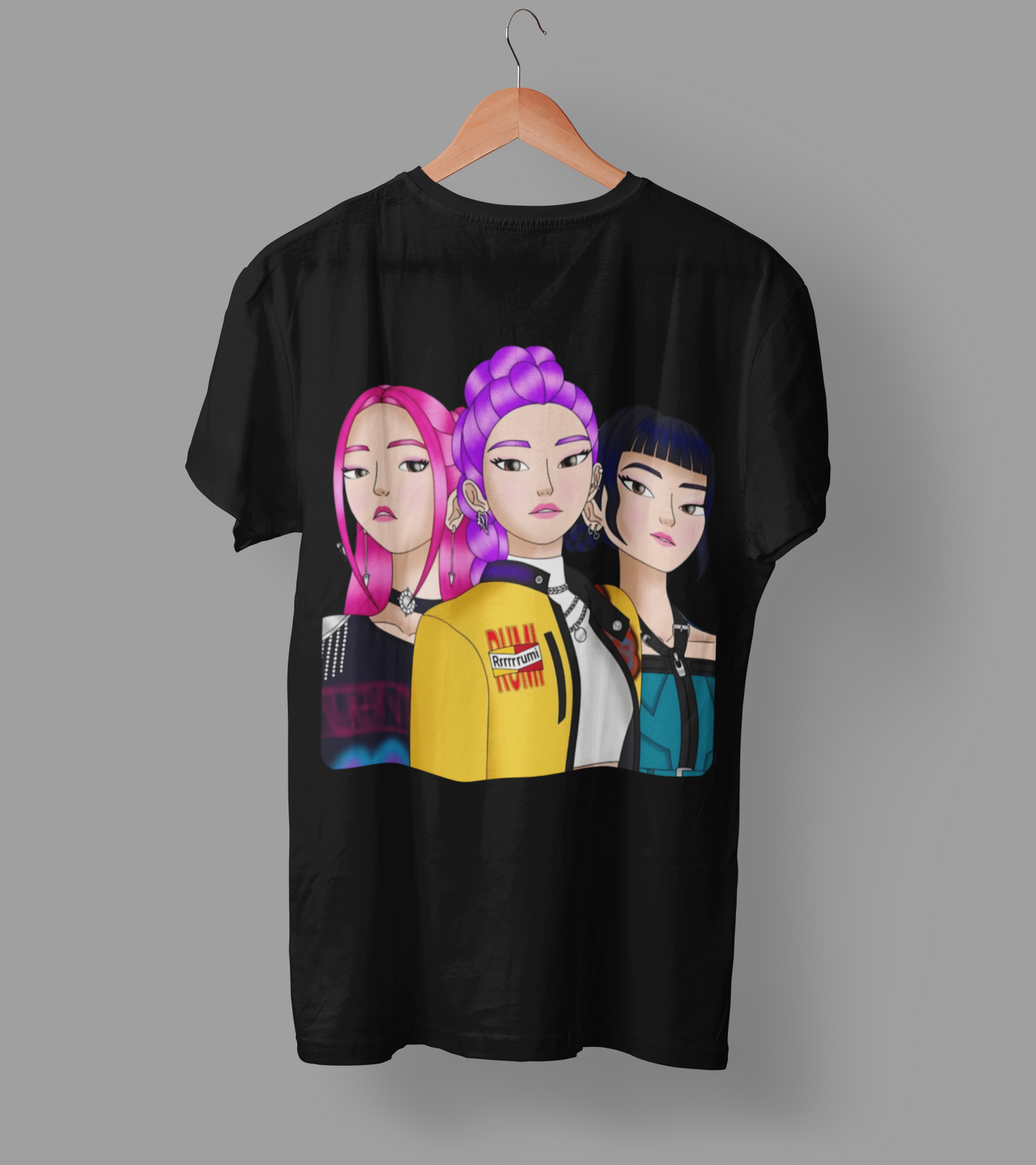 K-Pop Demon Hunter DTF Transfer | Ready-to-Press Anime-Inspired Design