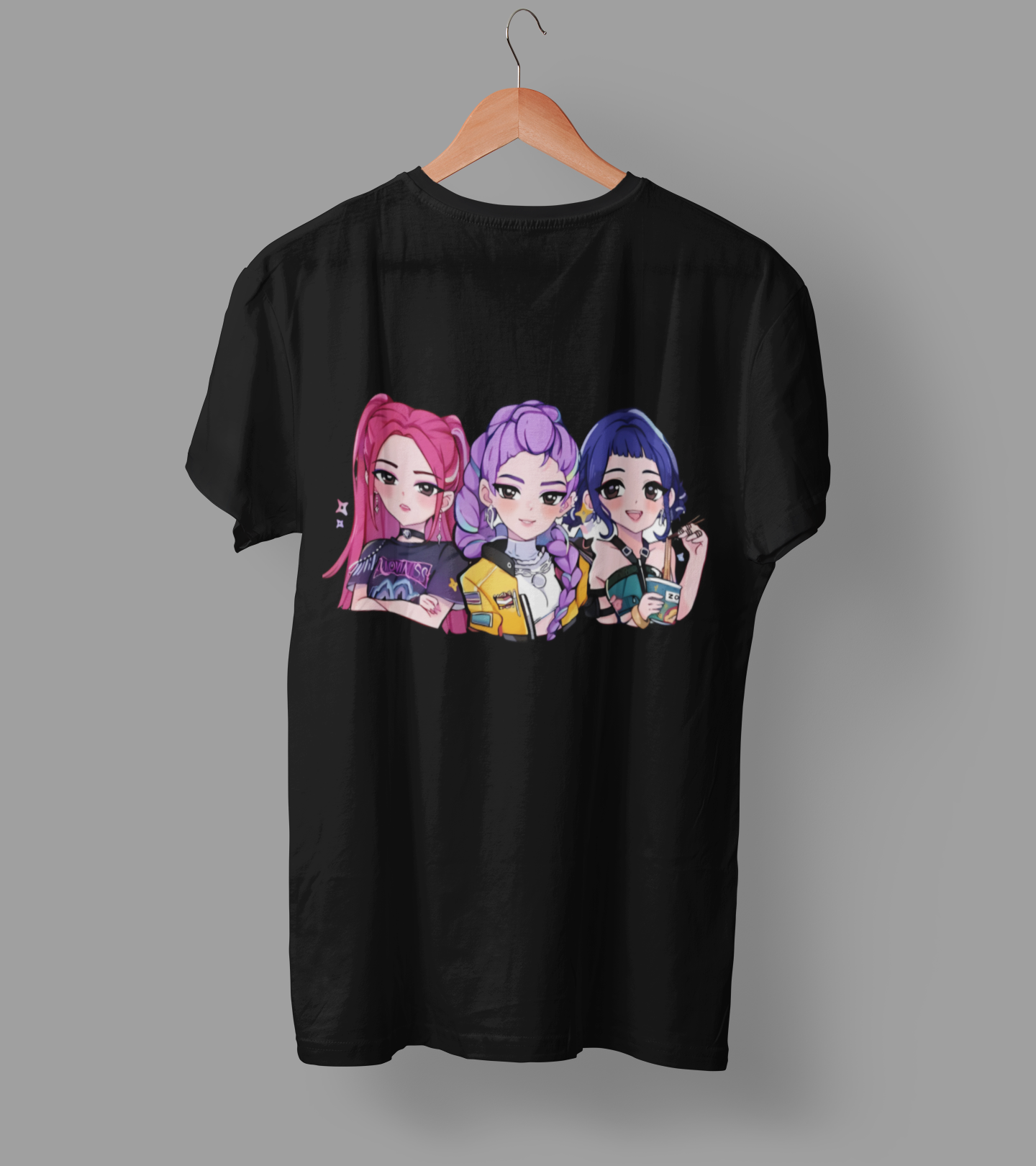 K-Pop Demon Hunter DTF Transfer | Ready-to-Press Anime-Inspired Design