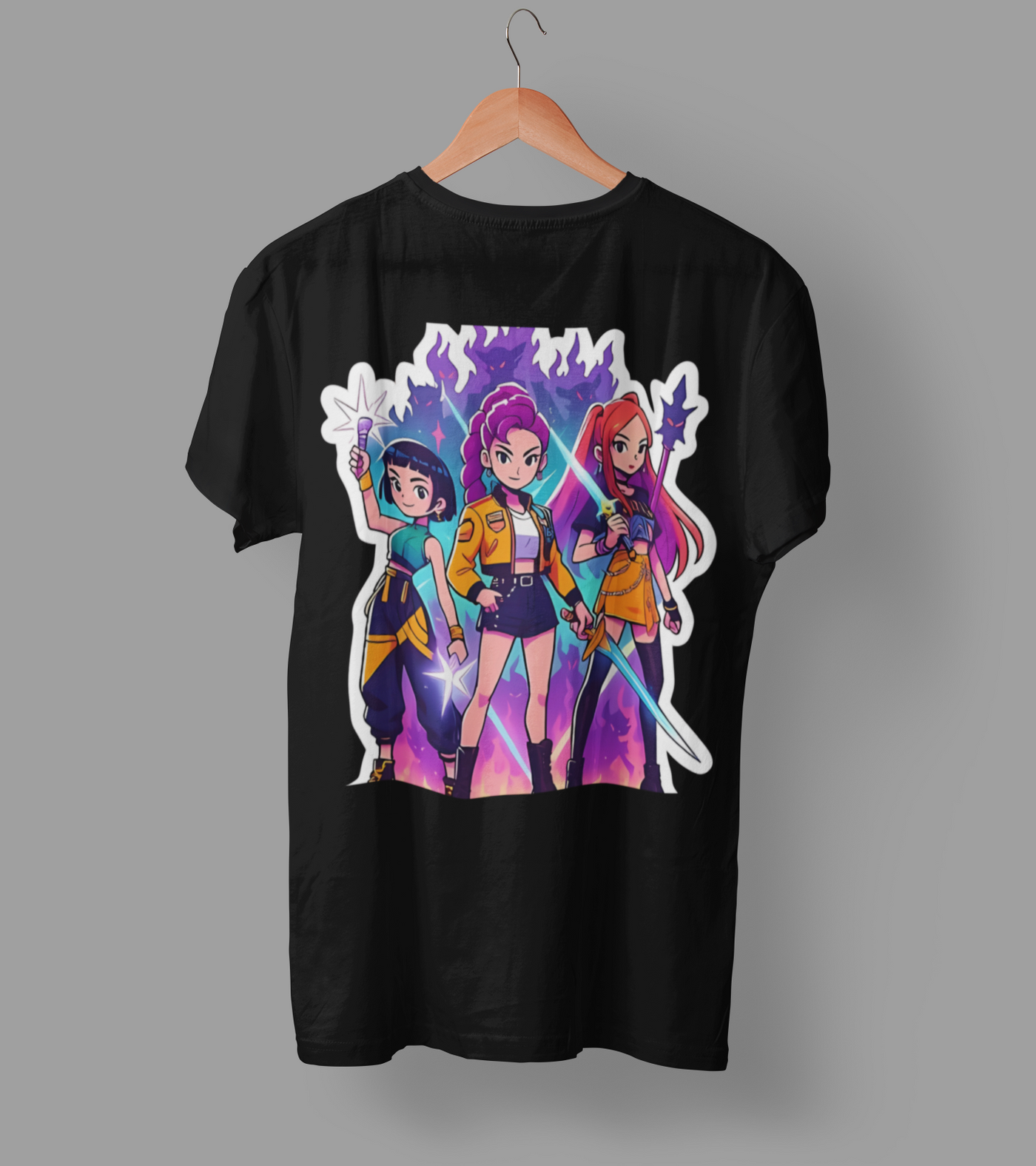 K-Pop Demon Hunter DTF Transfer | Ready-to-Press Anime-Inspired Design