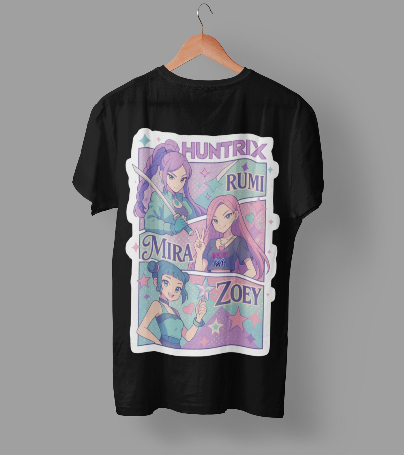 K-Pop Demon Hunter DTF Transfer | Ready-to-Press Anime-Inspired Design