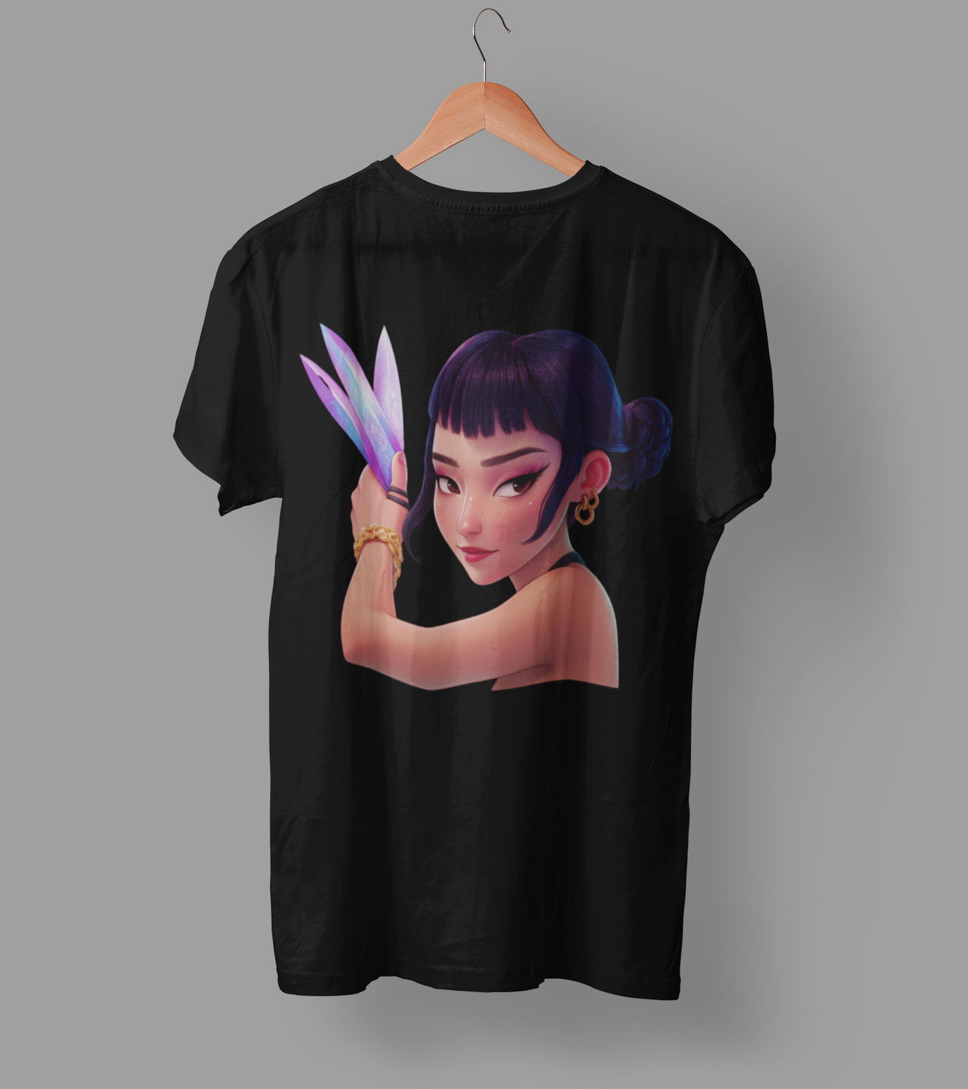 K-Pop Demon Hunter DTF Transfer | Ready-to-Press Anime-Inspired Design