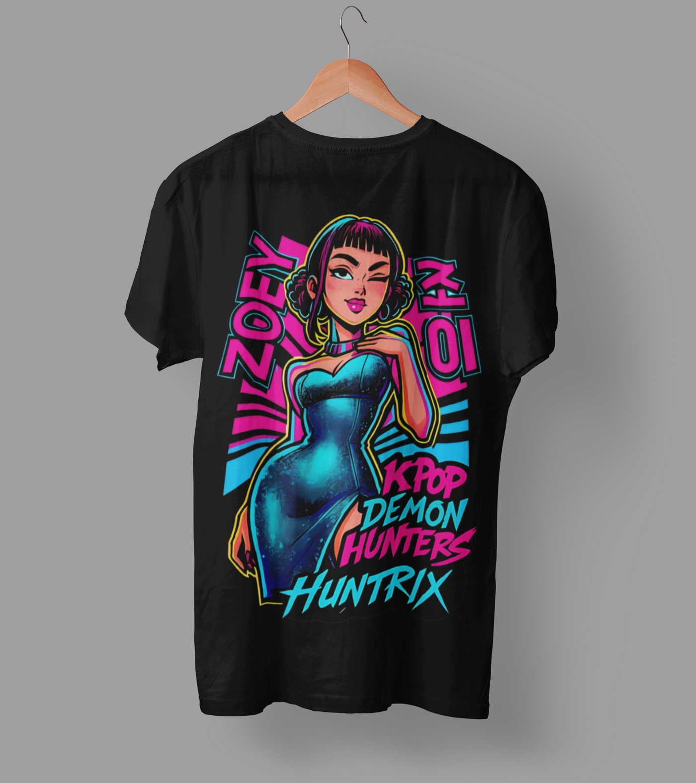 K-Pop Demon Hunter DTF Transfer | Ready-to-Press Anime-Inspired Design