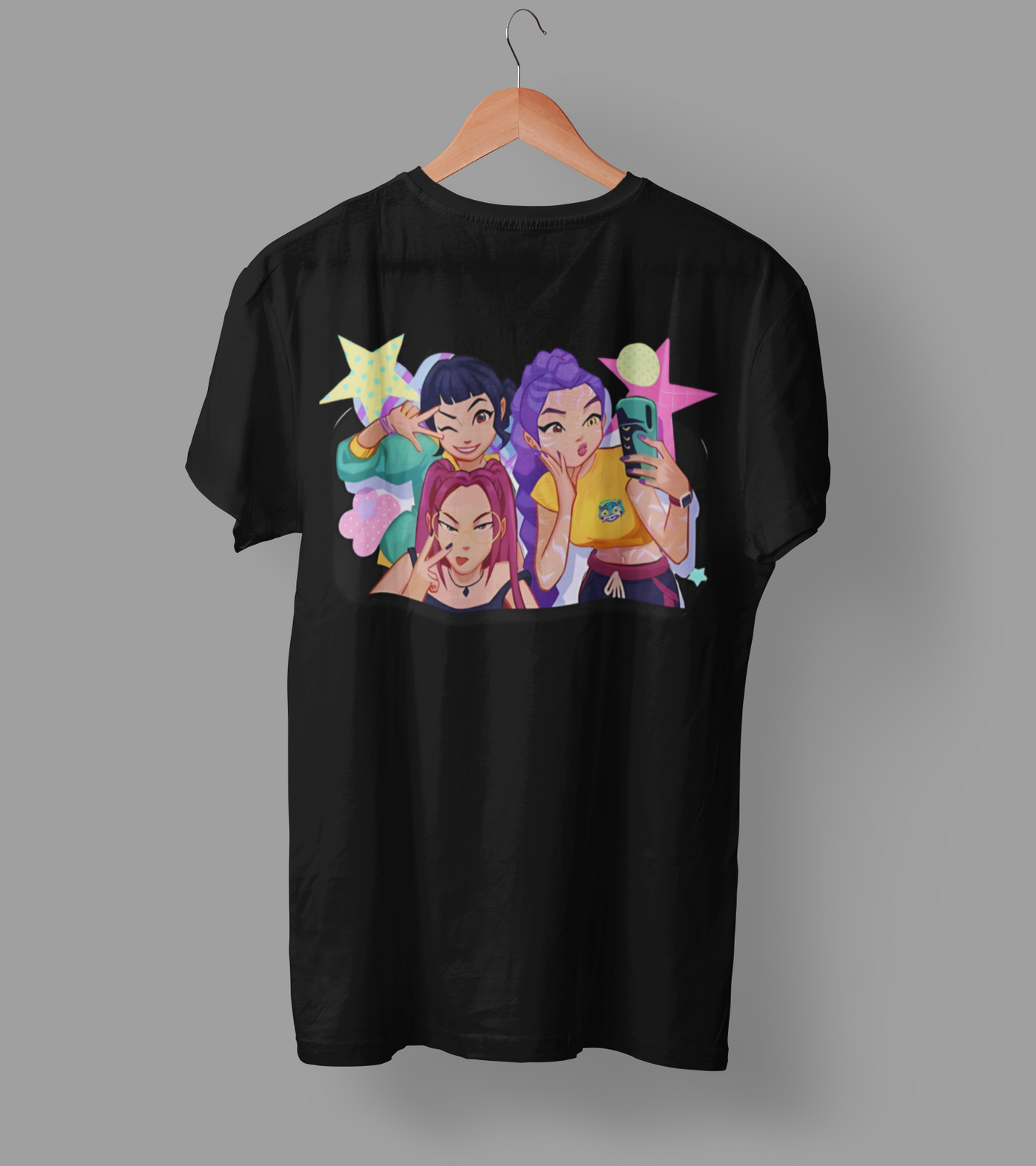 K-Pop Demon Hunter DTF Transfer | Ready-to-Press Anime-Inspired Design