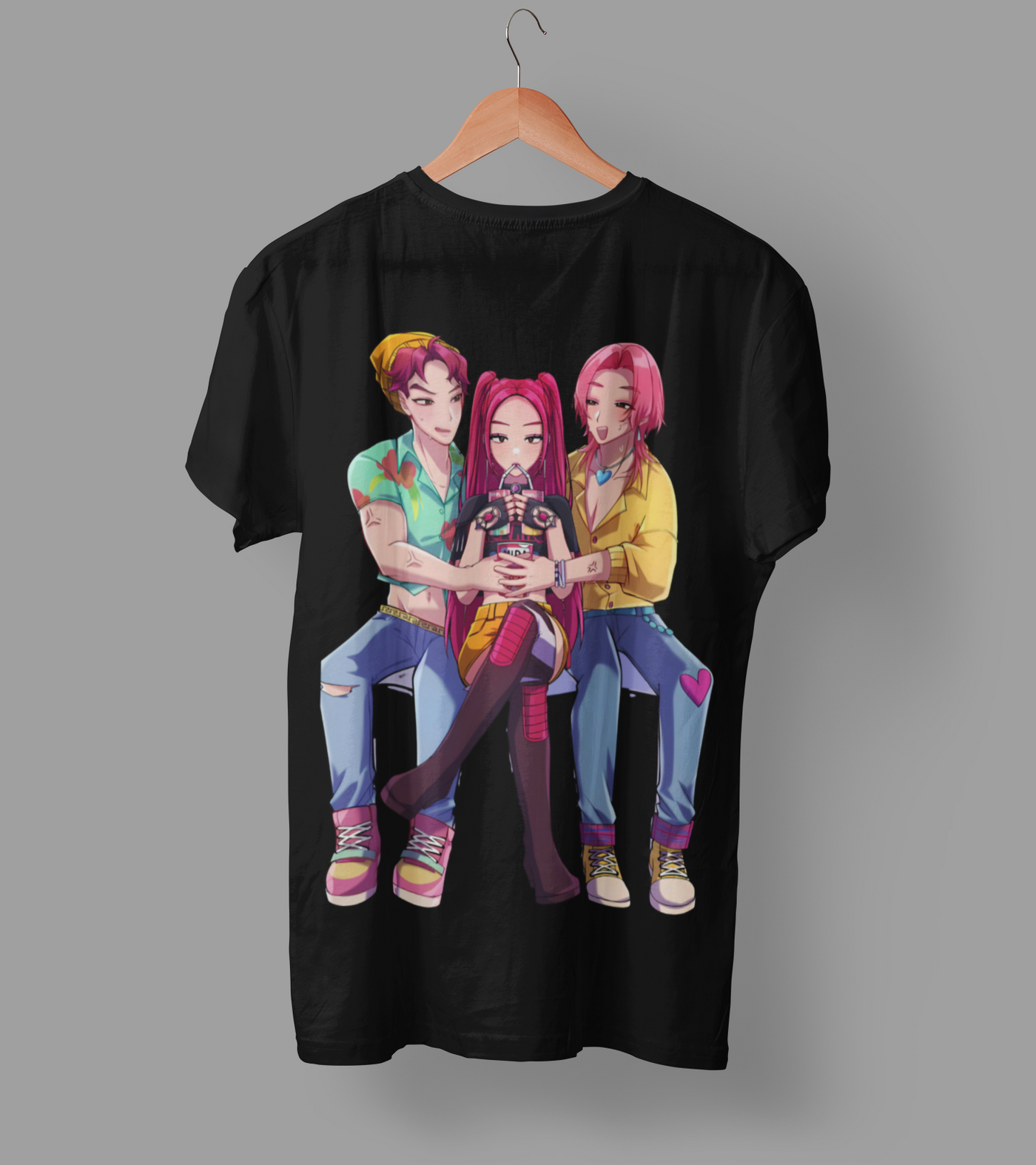 K-Pop Demon Hunter DTF Transfer | Ready-to-Press Anime-Inspired Design