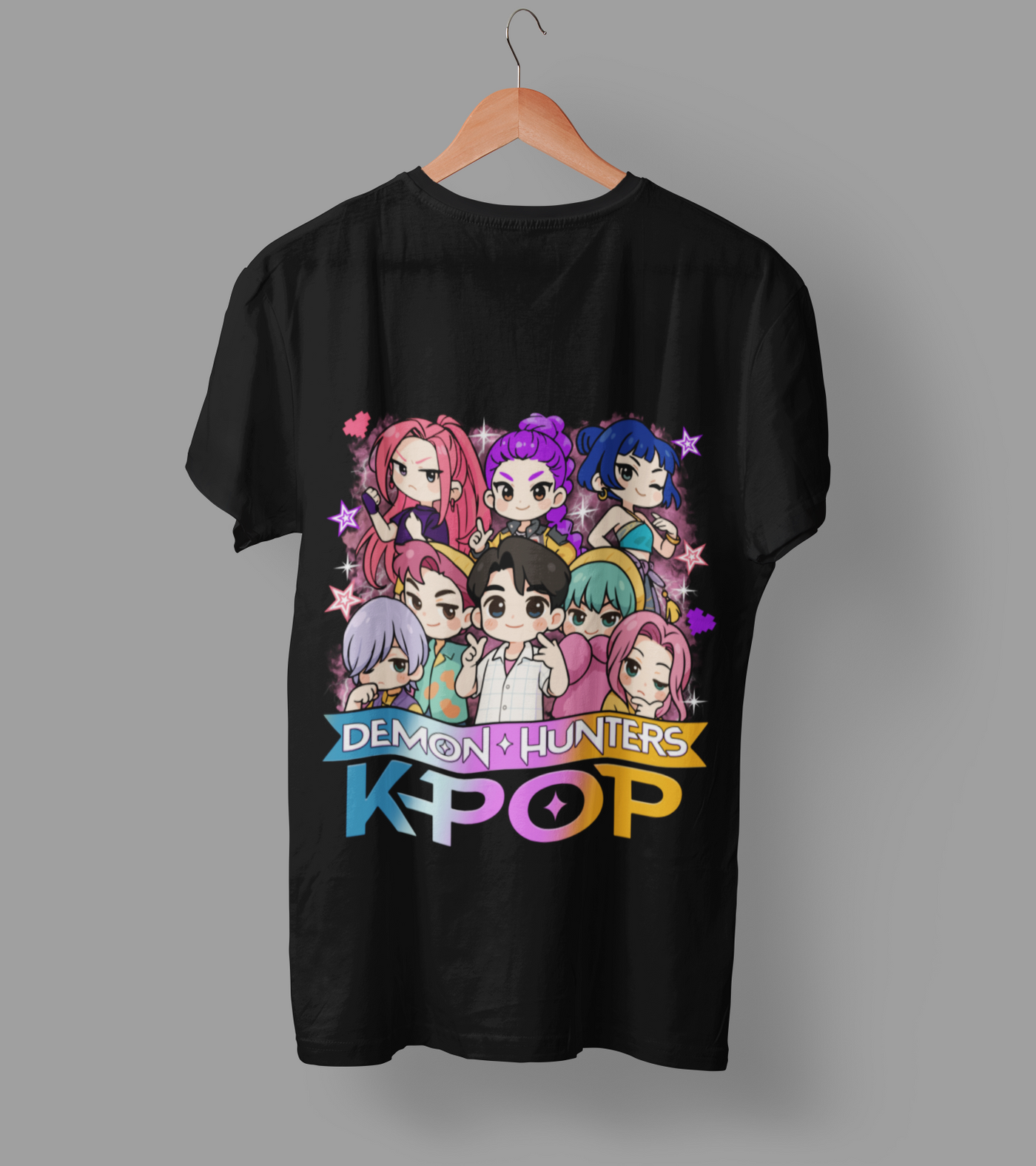 K-Pop Demon Hunter DTF Transfer | Ready-to-Press Anime-Inspired Design