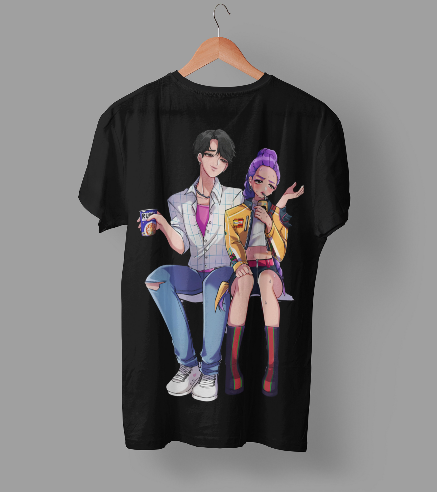 K-Pop Demon Hunter DTF Transfer | Ready-to-Press Anime-Inspired Design