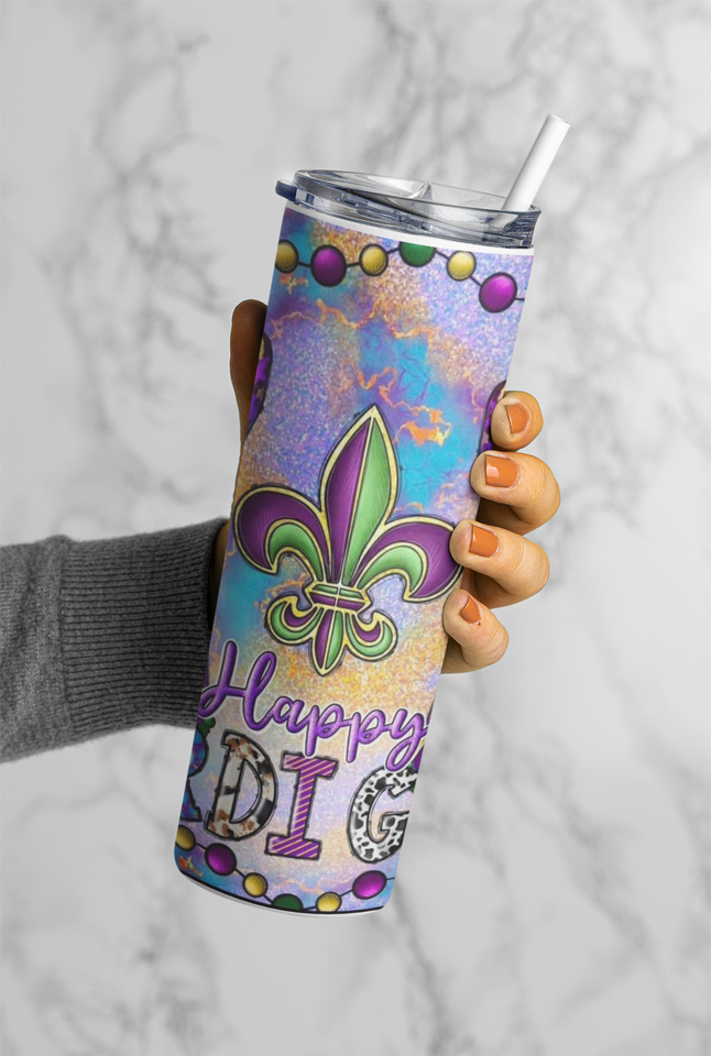 Mardi Grass 20oz sublimation print