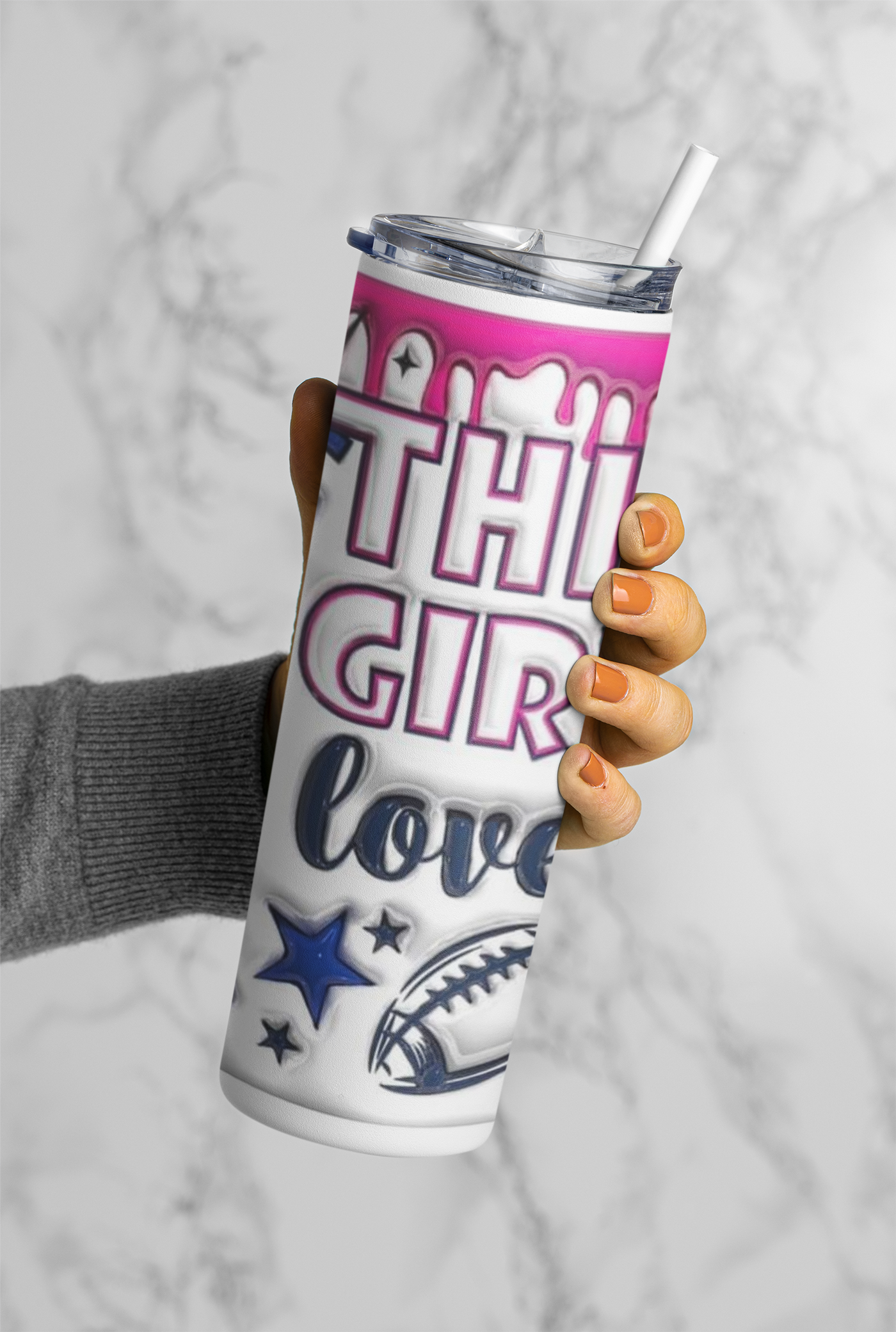 Football Game Day 20oz Sublimation Tumbler Wrap – Ready to Print for Sports Fans