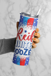Red white Booze  20oz sublimation print