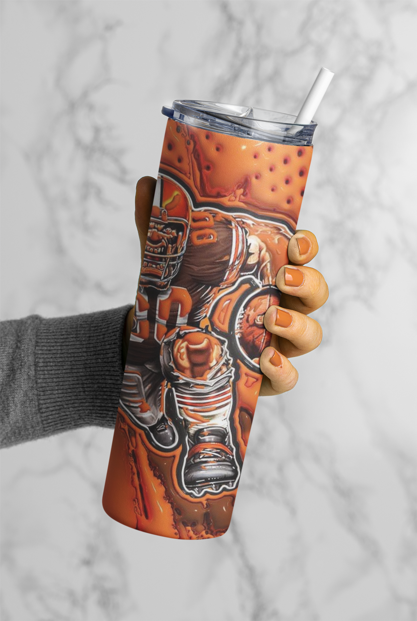 Football Game Day 20oz Sublimation Tumbler Wrap – Ready to Print for Sports Fans
