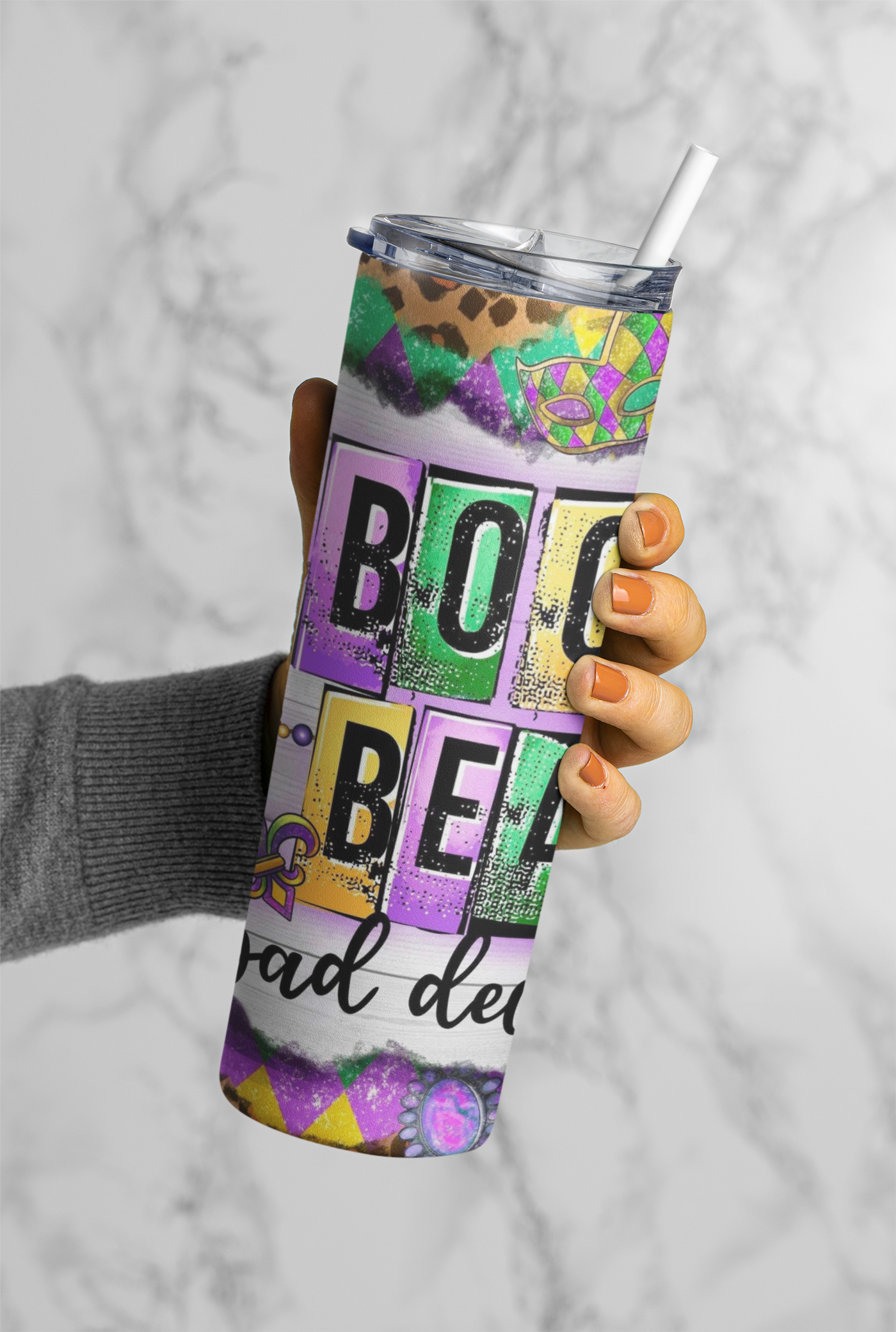 Booze and Beats 20oz sublimation print