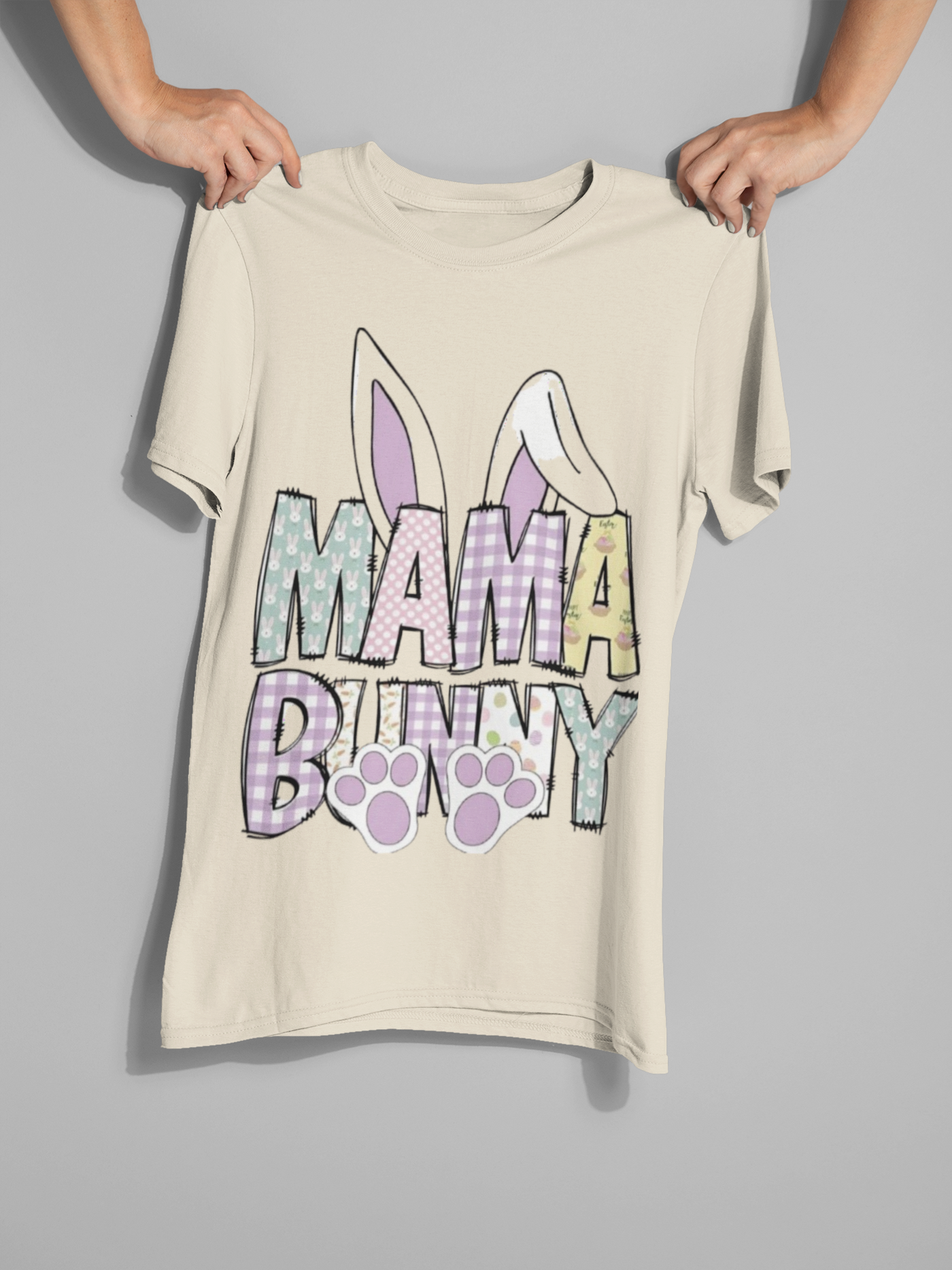 Easter Mama DTF Transfer – Pastel Bunny Vibes for Stylish Moms