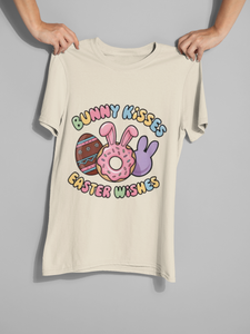 Bunny Kisses & Easter Wishes DTF Transfer – Adorable Spring Shirt Design