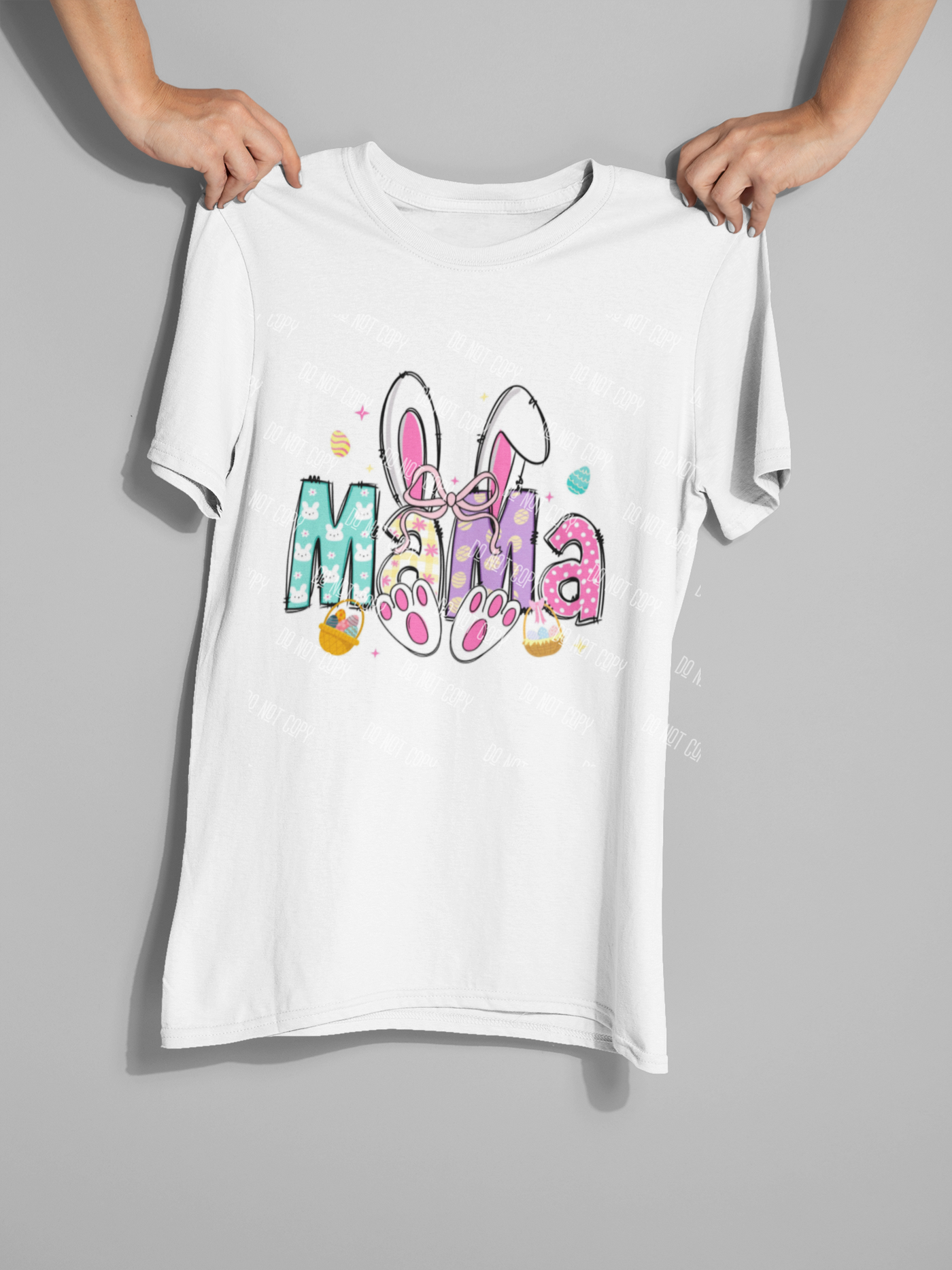 Easter Mama DTF Transfer – Pastel Bunny Vibes for Stylish Moms