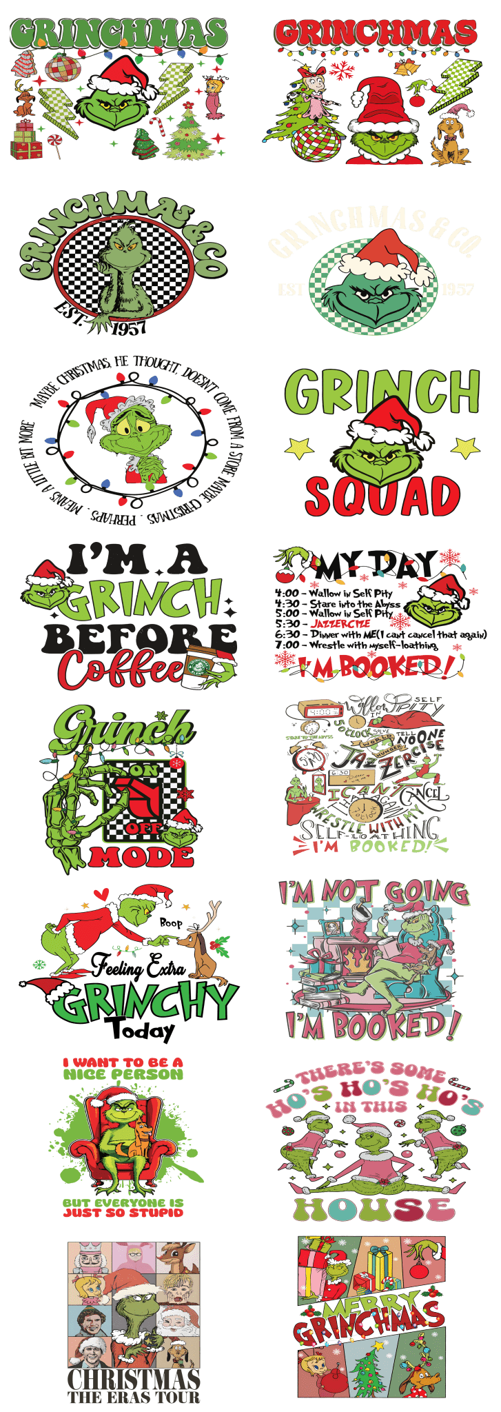 Mr. Green 5 DTF Gang Sheet – Wholesale Holiday Transfer for Custom Apparel - KT SUBLIMATION, DTF AND MORE LLC