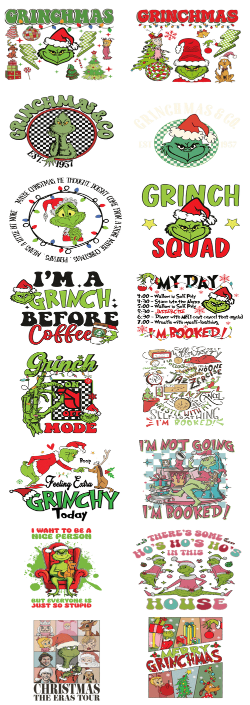 Mr. Green 5 DTF Gang Sheet – Wholesale Holiday Transfer for Custom Apparel - KT SUBLIMATION, DTF AND MORE LLC