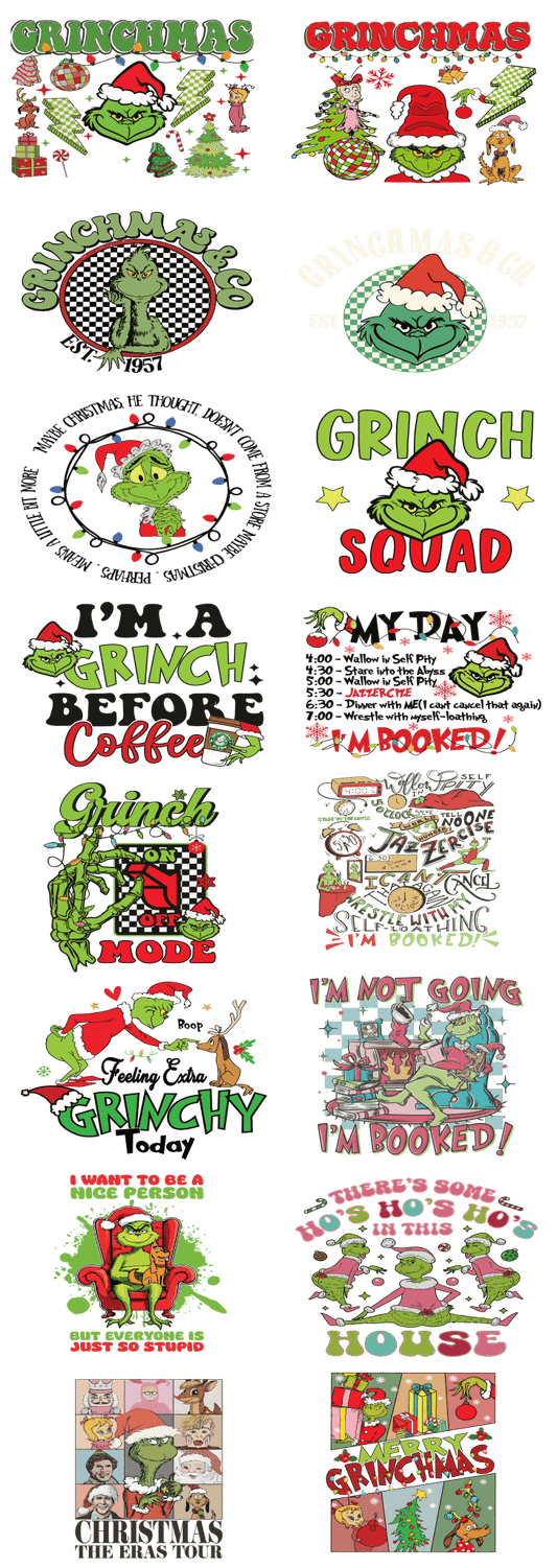 Mr. Green 5 DTF Gang Sheet – Wholesale Holiday Transfer for Custom Apparel - KT SUBLIMATION, DTF AND MORE LLC