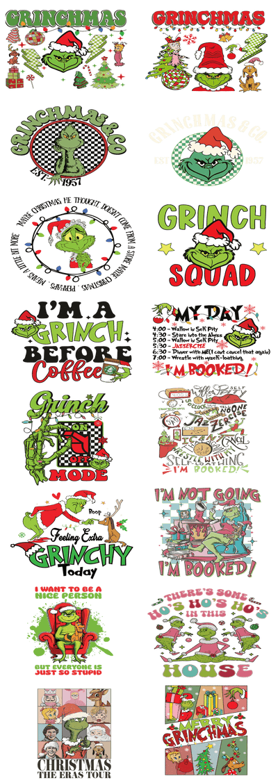 Mr. Green 5 DTF Gang Sheet – Wholesale Holiday Transfer for Custom Apparel - KT SUBLIMATION, DTF AND MORE LLC